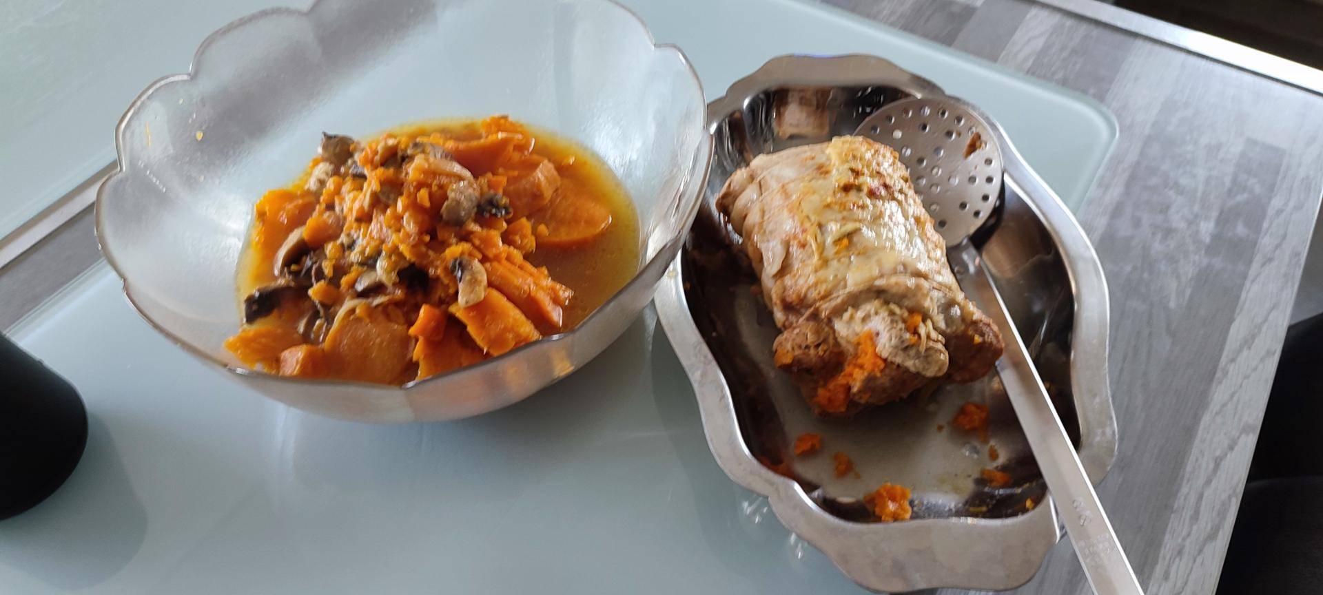 Rôti de porc Au fromage et patate douce - Recette Cookeo V3 | Moulinex