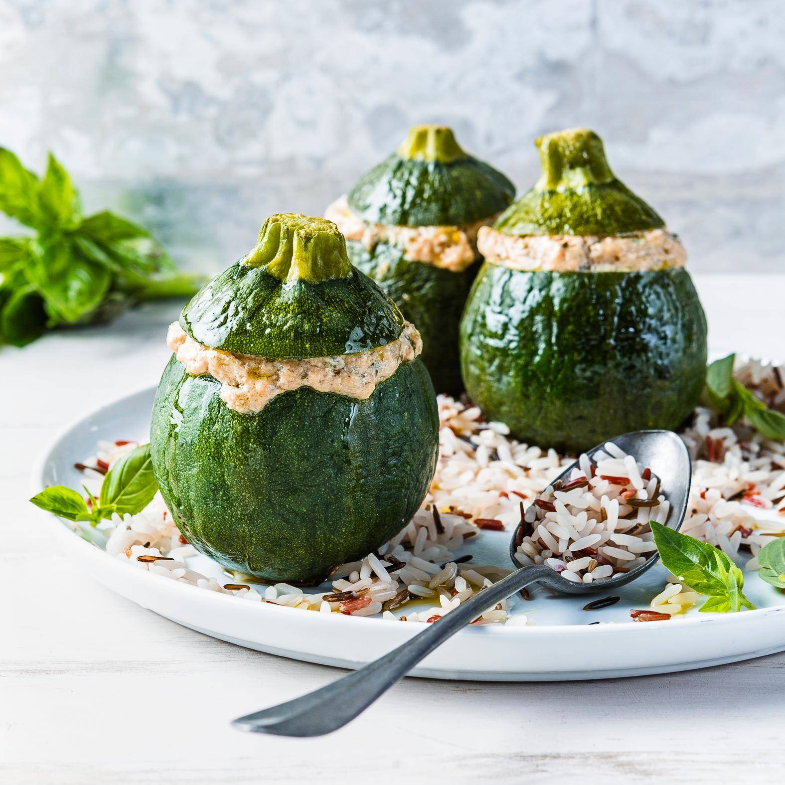 Gevulde ronde courgettes - Recette EASY FRY GRILL & STEAM 3 in 1 | Moulinex