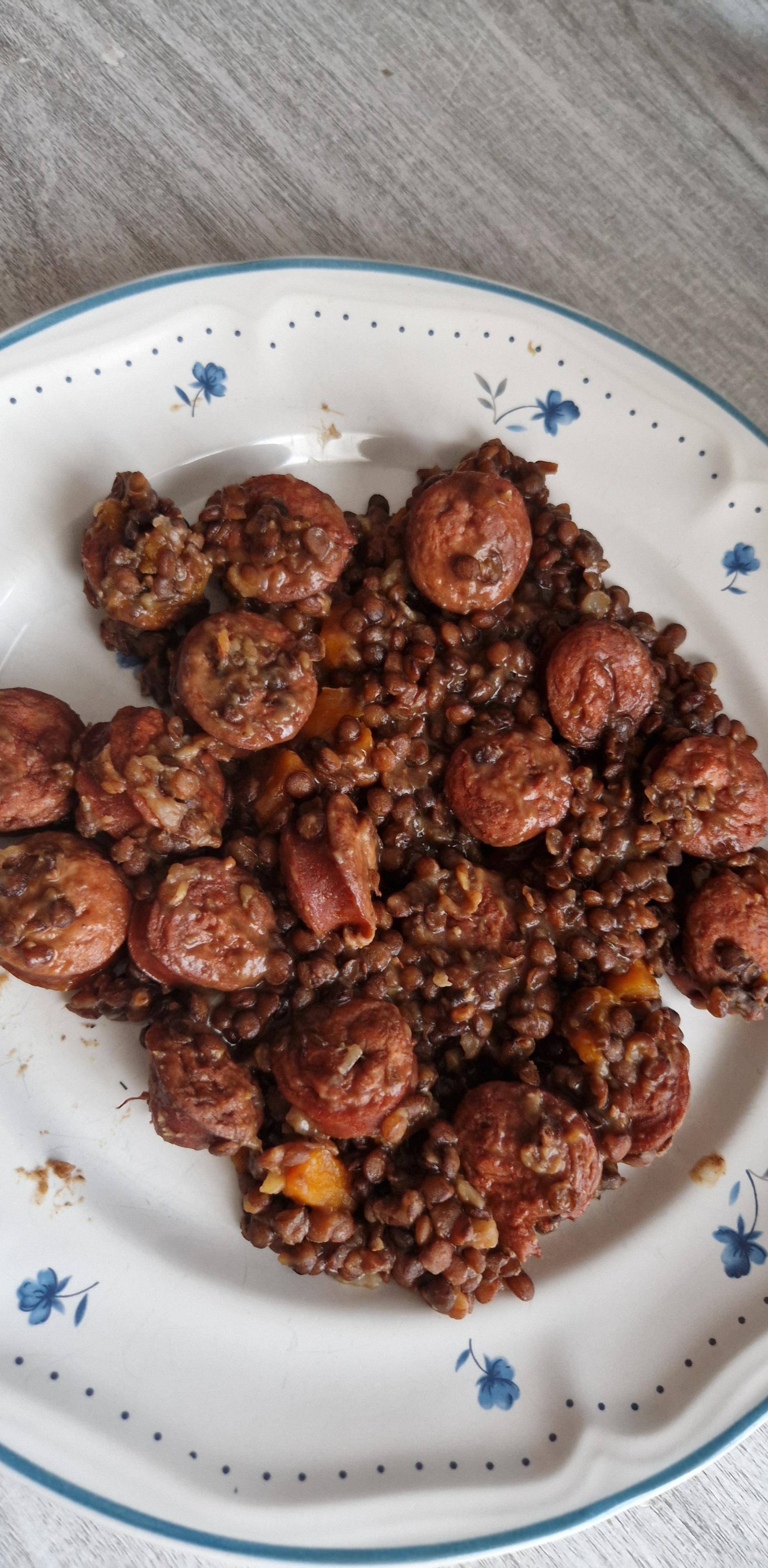 Saucisses fumes lentilles - Recette Cookeo | Moulinex