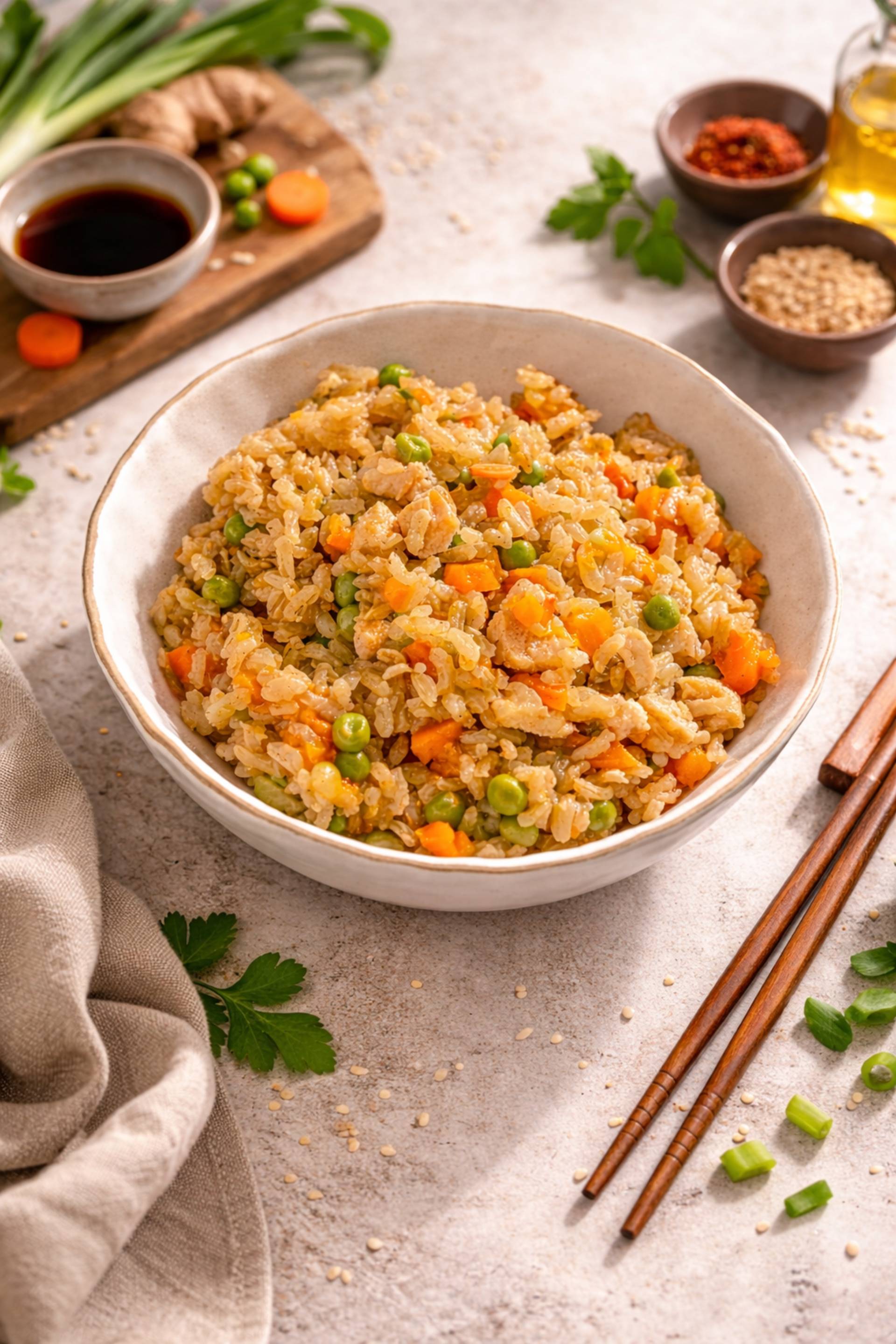 Riz au poulet et ses petits légumes au COOKEO - Recette Cookeo | Moulinex