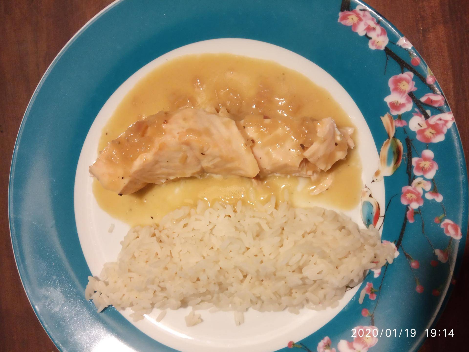 Saumon vapeur sauce au cidre - Recette Companion Connect XL | Moulinex