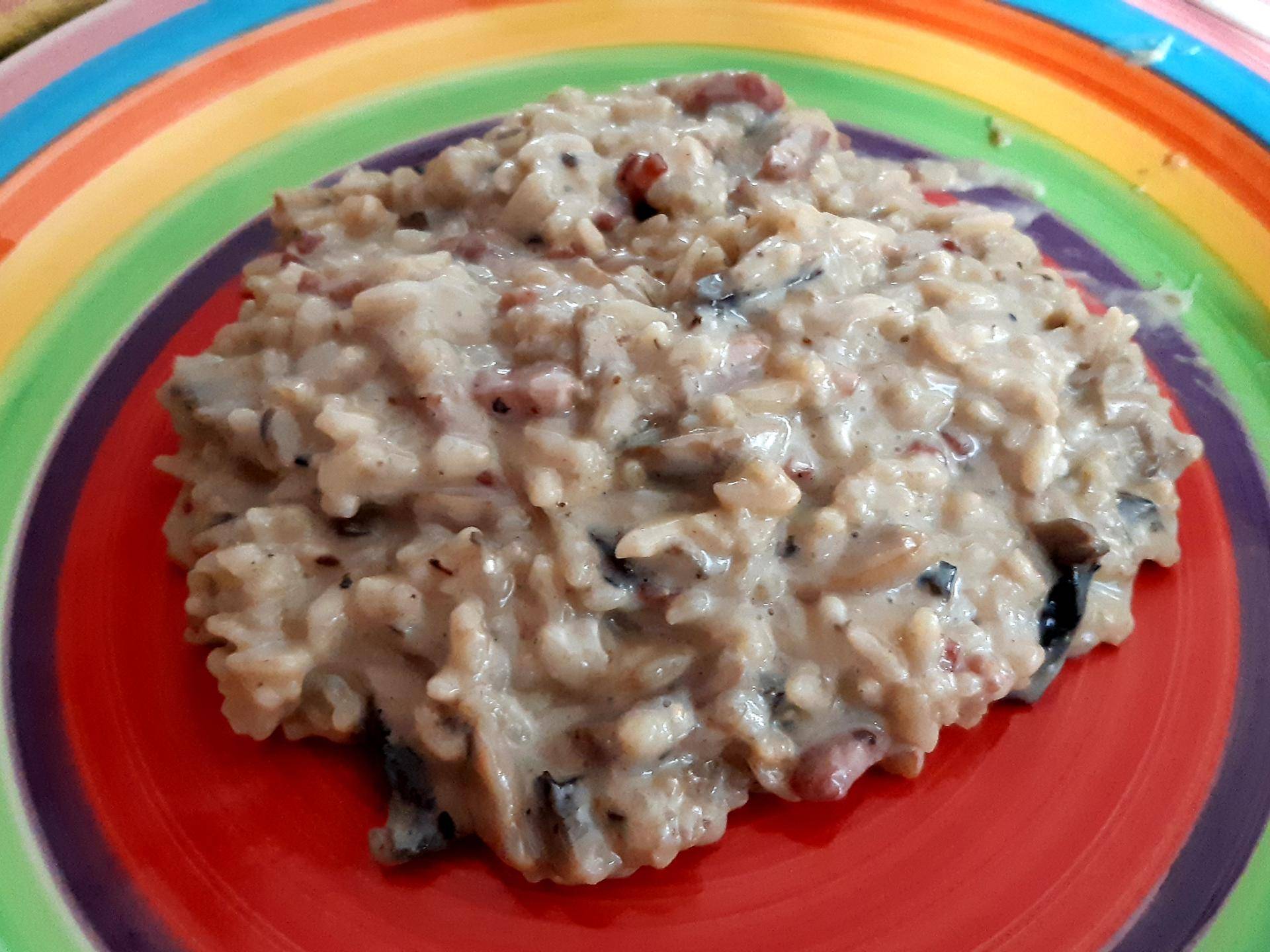 Risotto à la bière, champignons, et lardons. - Recette Cookeo | Moulinex