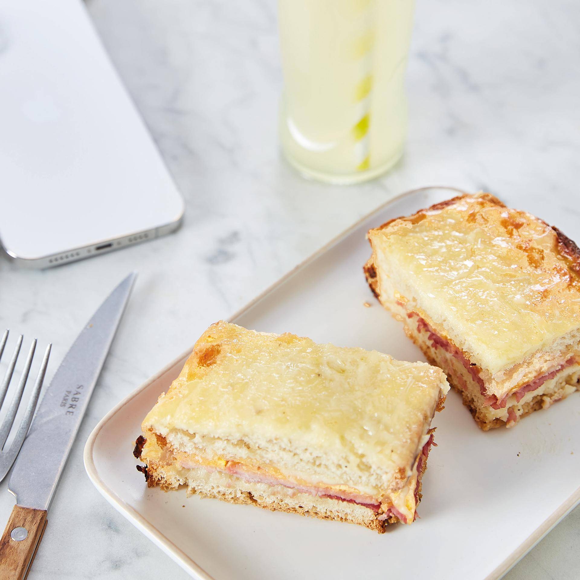 Grilled cheese au jambon - Recette Easy Fry Compact | Moulinex