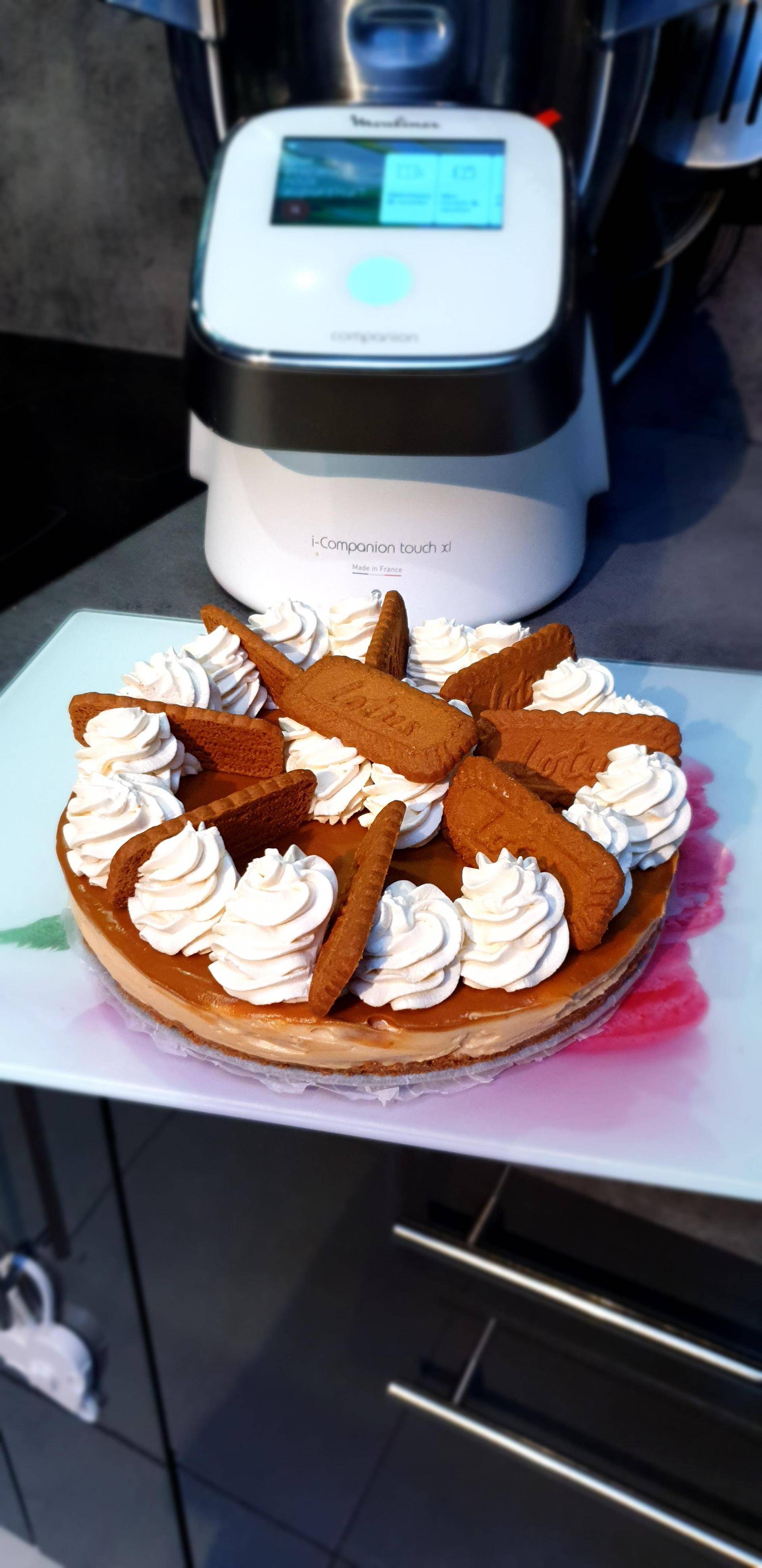 Cheesecake Speculos sans cuisson et sans gelatine - Recette Companion Connect XL | Moulinex