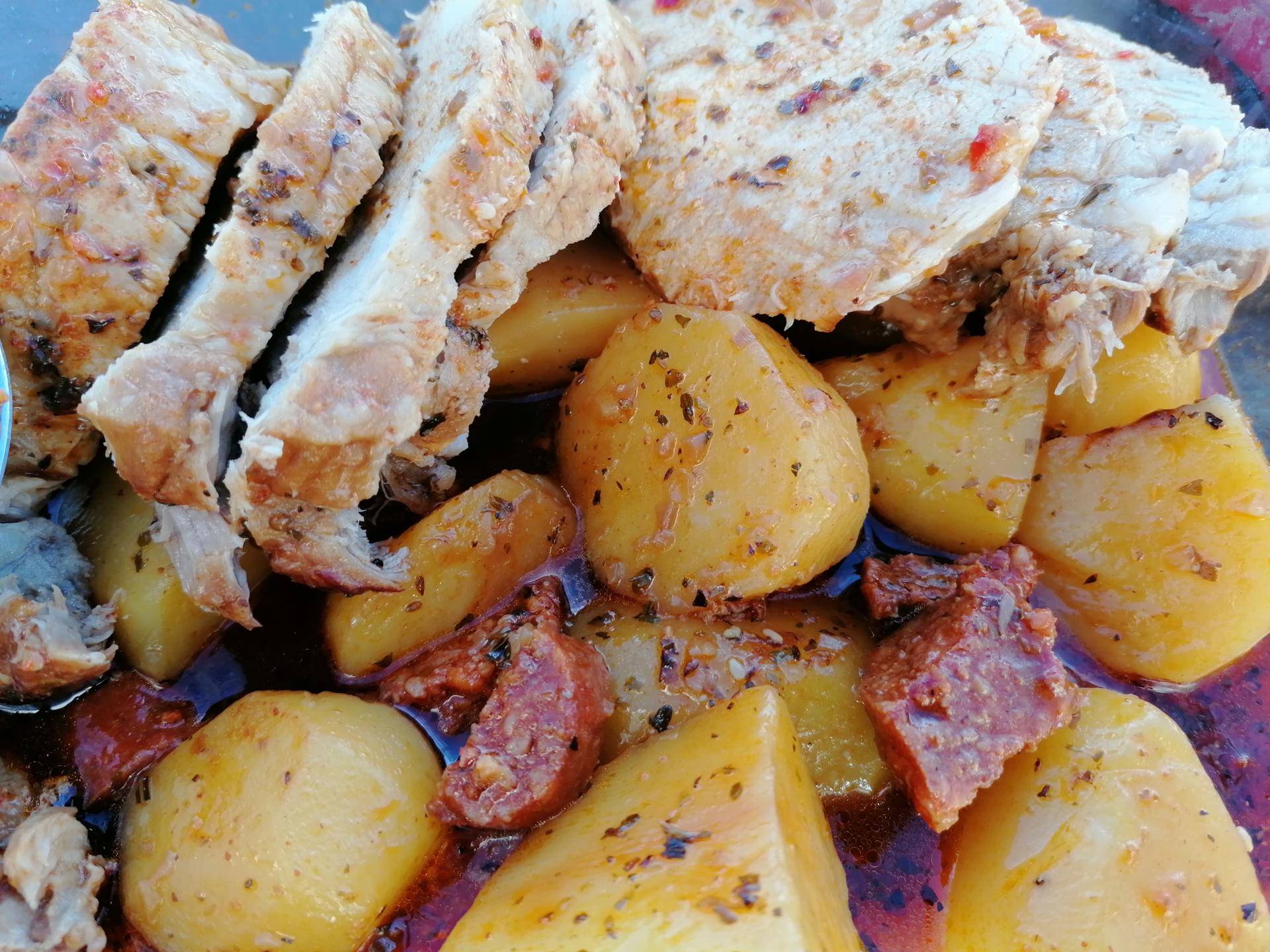 Rôti de porc au chorizo et pomme de terre - Recette Cookeo | Moulinex