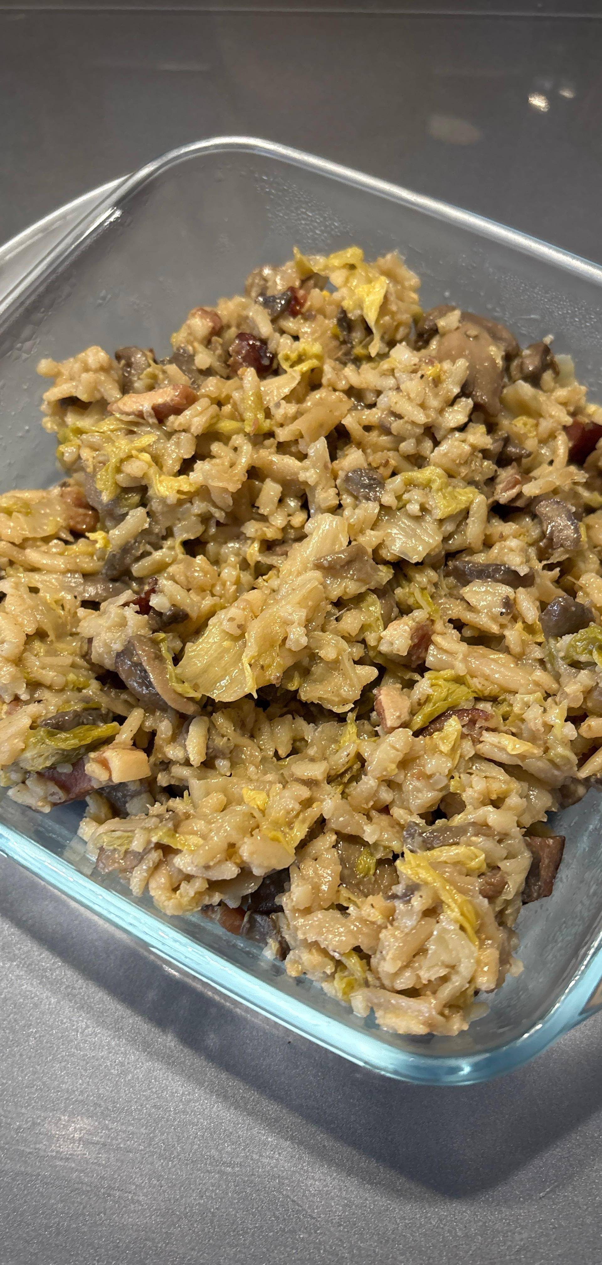 Chou chinois aux lardons champignons et oignons - Recette Cookeo V3 | Moulinex