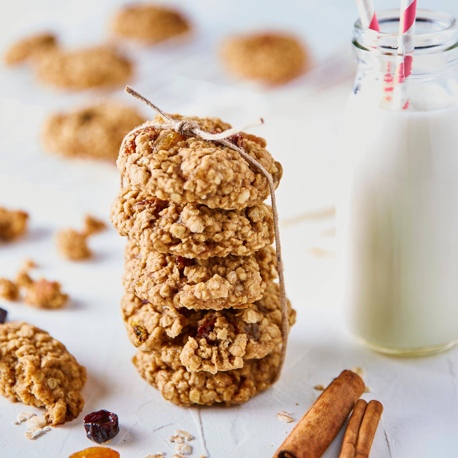 Cookies vegan flocons d'avoine et raisins - Recette Cook'in One | Moulinex