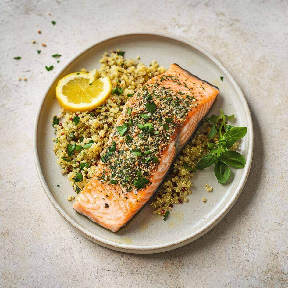 Zalm met kruidenkorst en quinoa - Recette Cookeo Infinity 17in1 | Moulinex