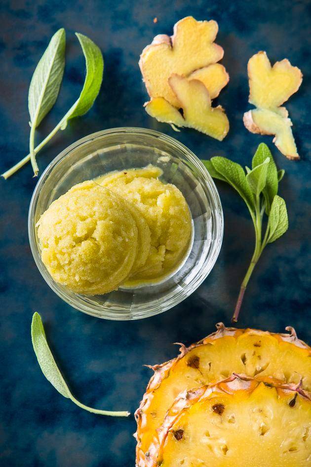 Sorbet ananas, gingembre & sauge - Recette Perfectmix + | Moulinex