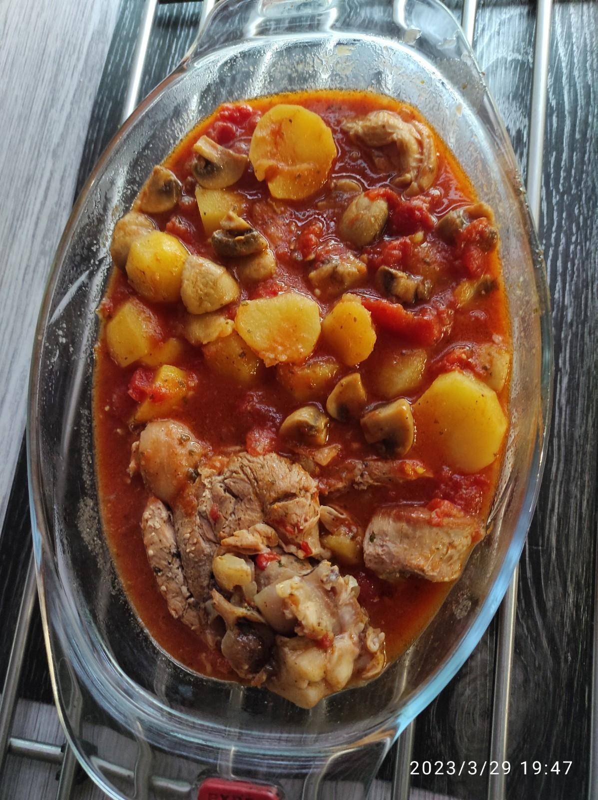 Rouelle de porc à la tomate et pomme de terre - Recette Cookeo V3 | Moulinex