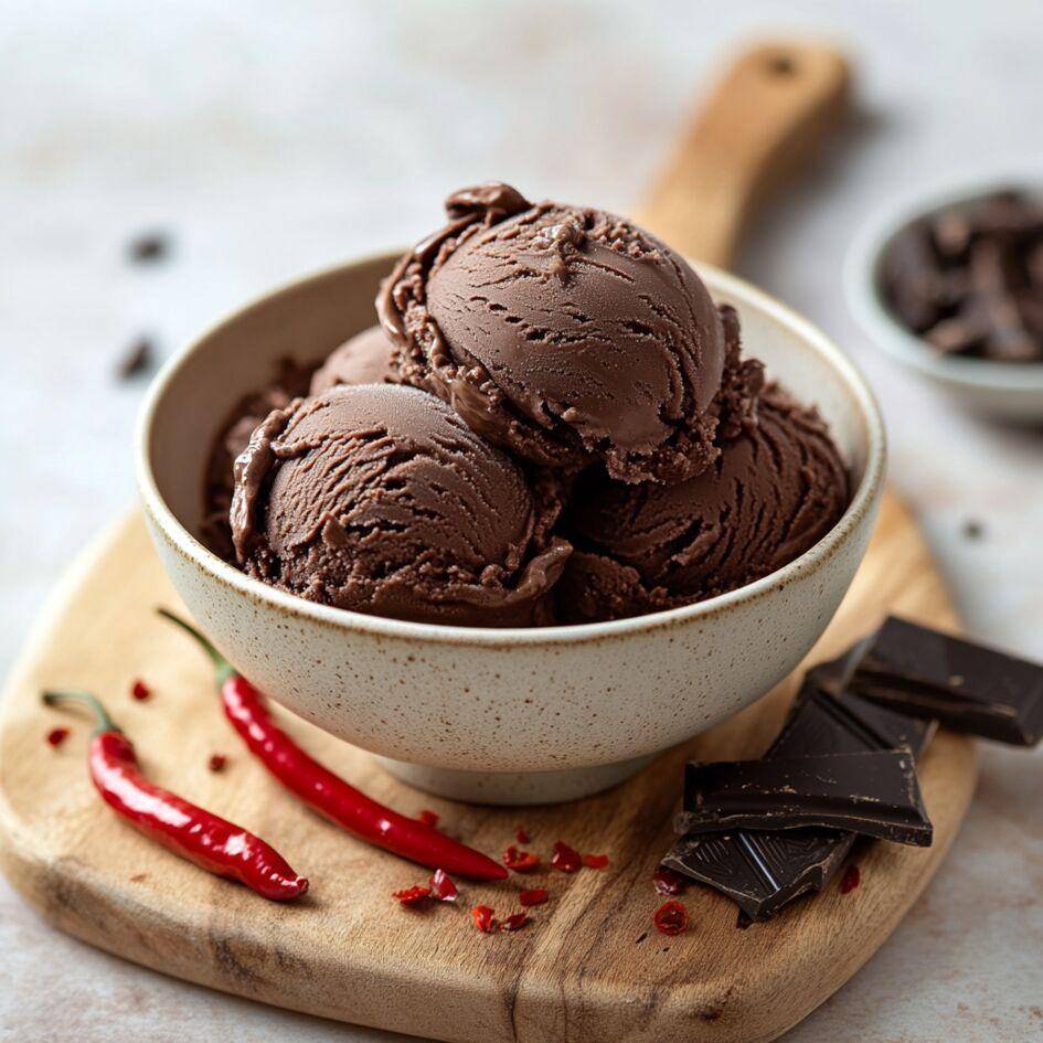 Glace au chocolat noir et piment - Recette Companion Connect XL | Moulinex