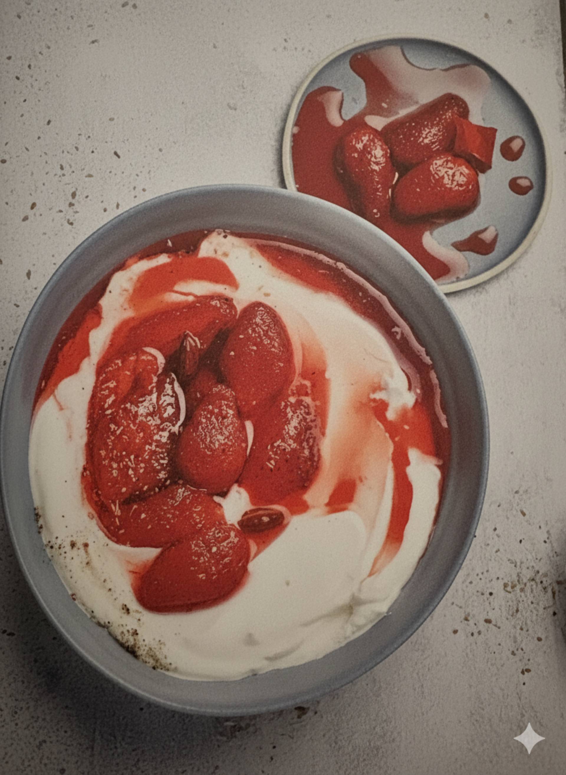 Fraises au sirop et yaourt à la grecque - Recette Cookeo V3 | Moulinex