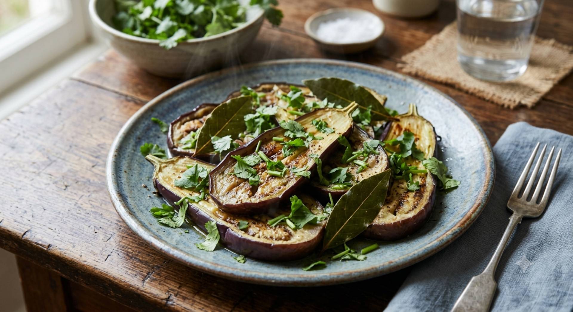 Aubergines au laurier et coriandre - Recette Cookeo | Moulinex