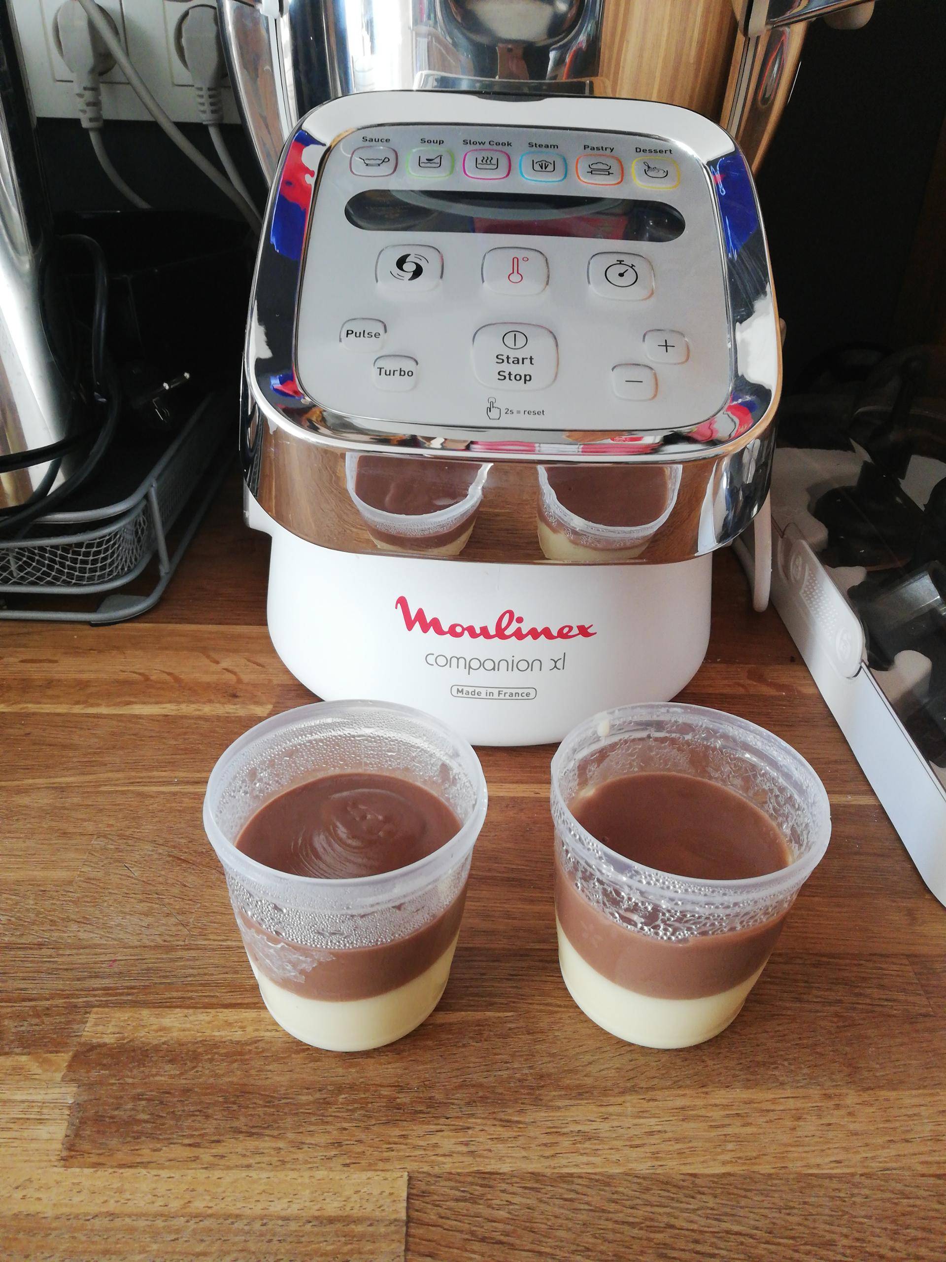 Crème dessert vanille chocolat - Recette Companion XL | Moulinex