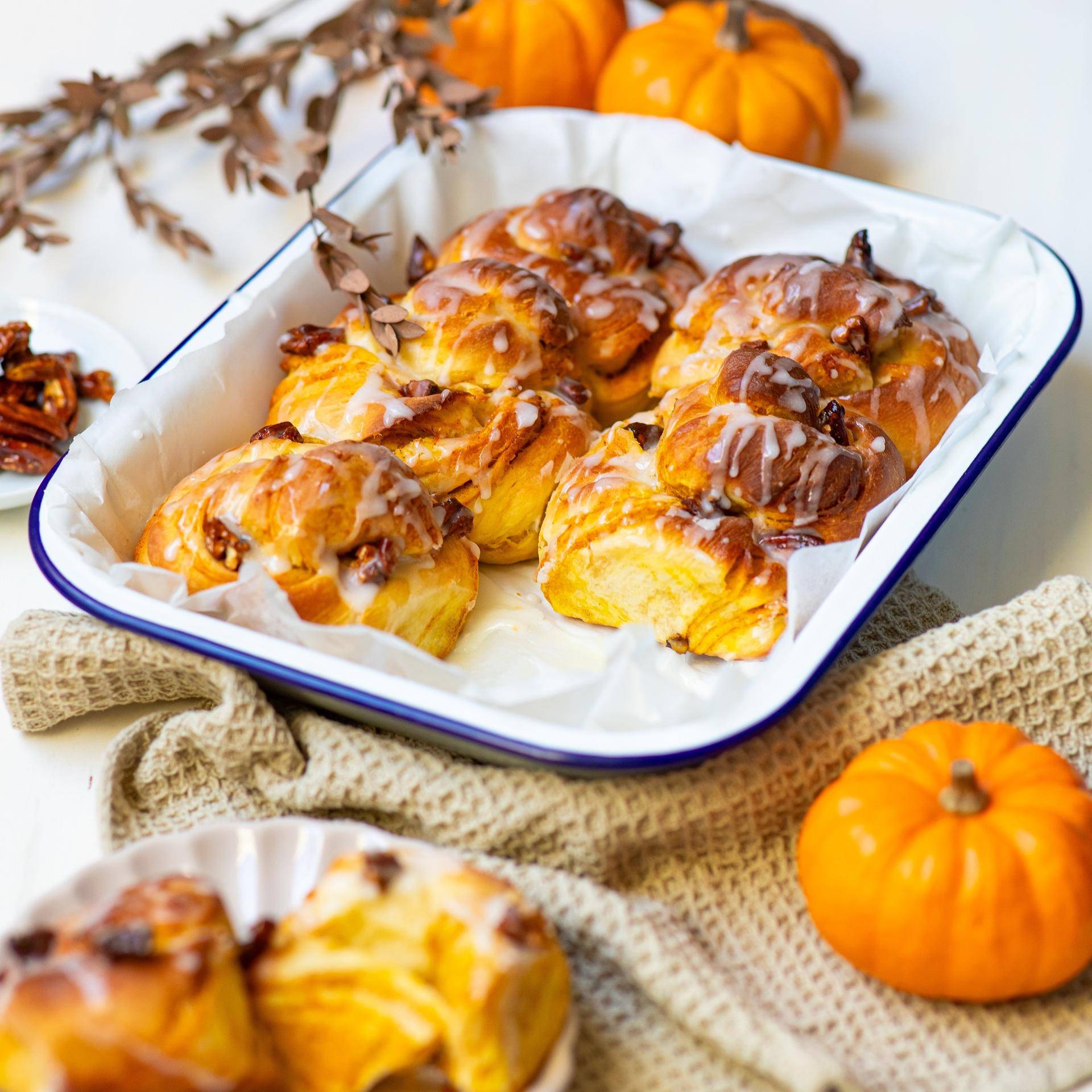 Brioche roulée cannelle potimarron pecan caramélisées - Recette Kitchen Machines Touch/Touch + | Moulinex