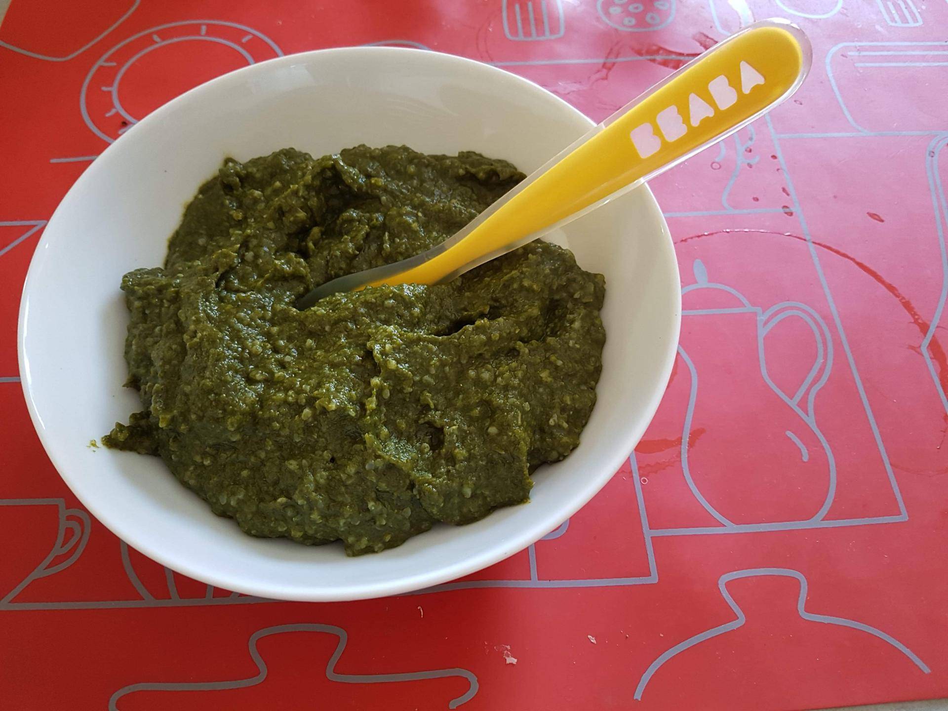 Pot bébé 8 mois: poisson avec ses épinards et riz - Recette Cookeo | Moulinex
