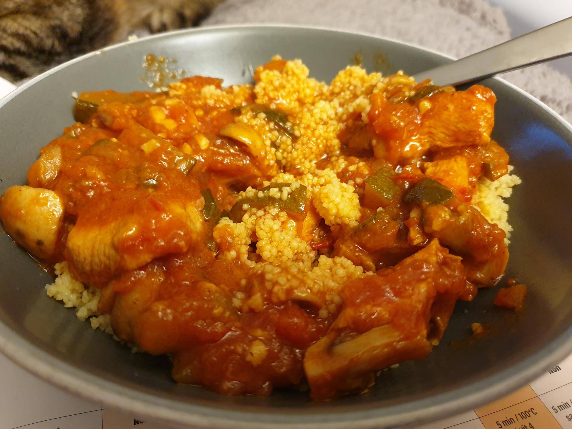 Mijoté de poulet aux courgettes et champignons - Recette Companion Connect XL | Moulinex