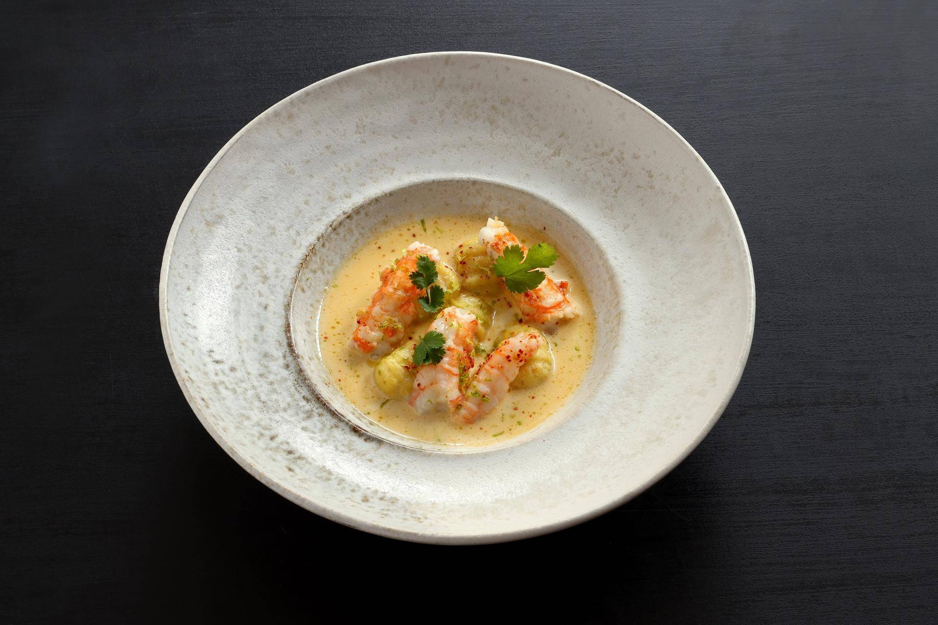 Gnocchis de parmesan, langoustines, bouillon aux saveurs thaï - Recette Companion Connect XL | Moulinex