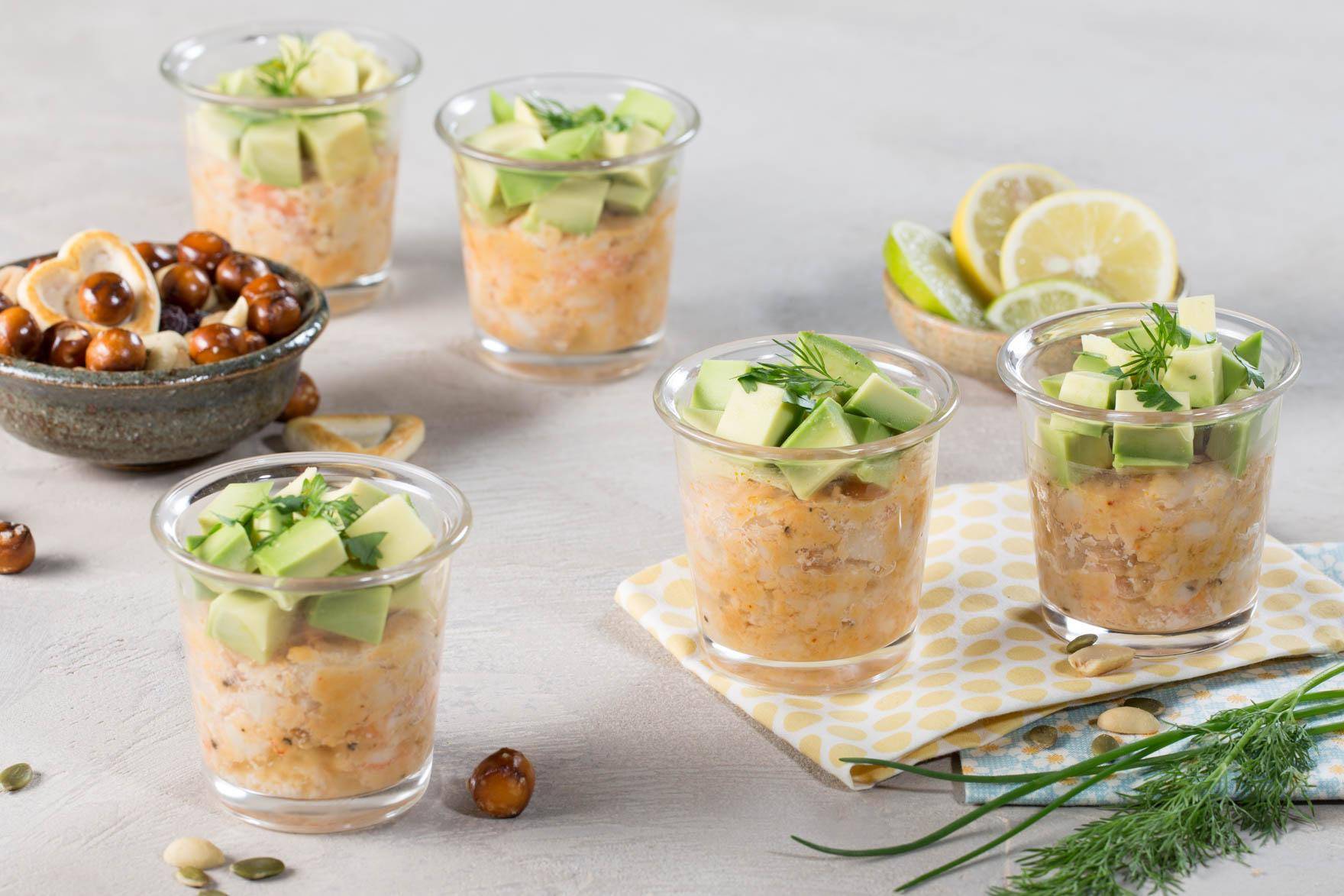 Glaasjes met garnalen en avocado - Recette Cookeo | Moulinex