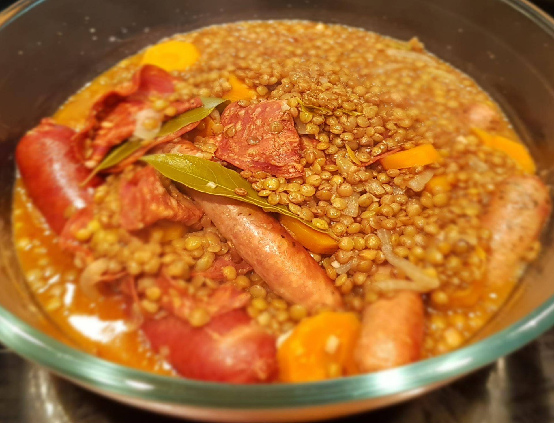 Saucisses lentilles chorizo - Recette Cookeo | Moulinex
