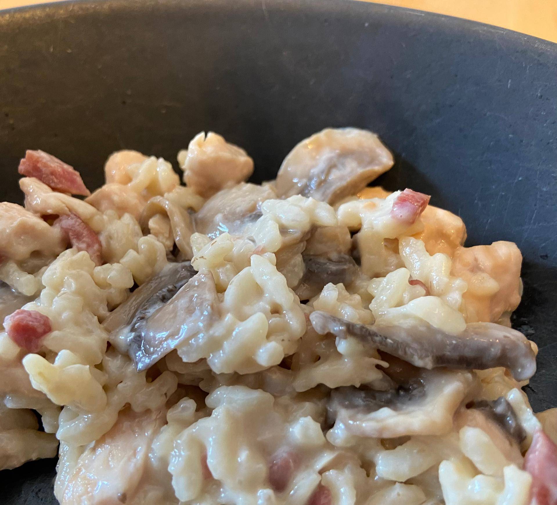 Risotto poulet champignons bacon - Recette Cookeo | Moulinex