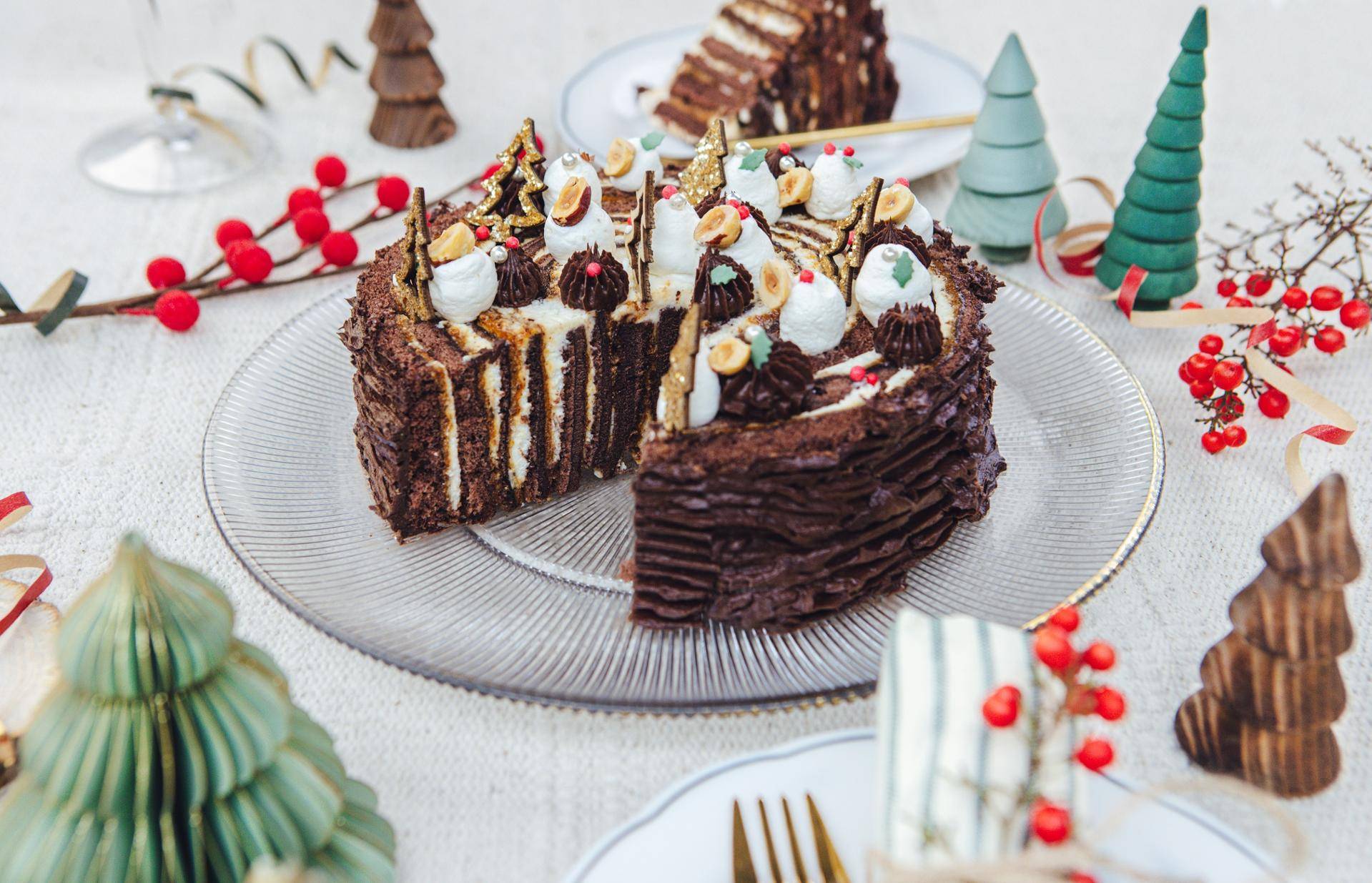 Bûche praliné, fève de tonka et chocolat by Noëmie Honiat - Recette Kitchen Machines Touch/Touch + | Moulinex