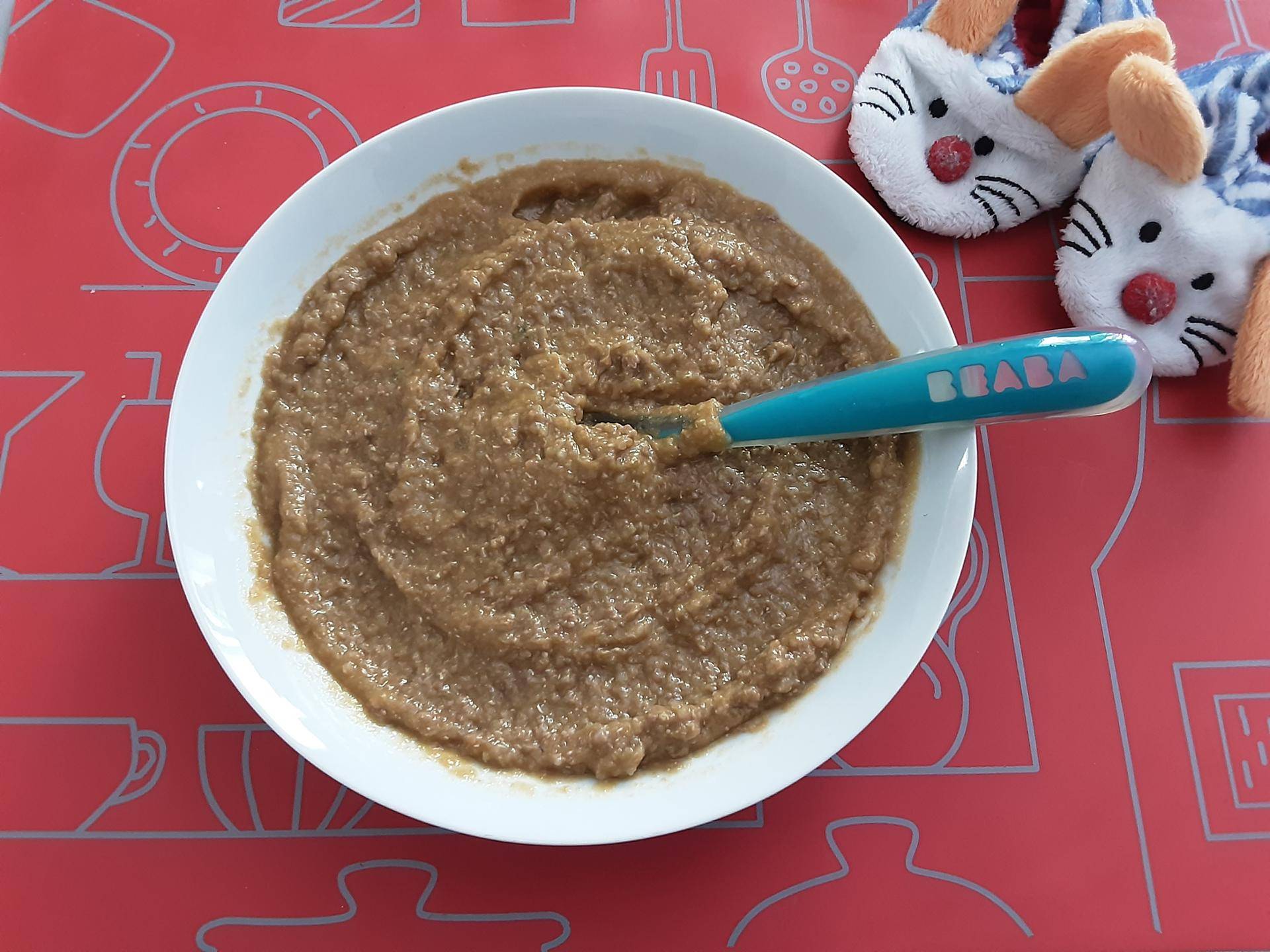 Pot de bébé dès 8 mois: bœuf au mélange de légumes. - Recette Cookeo | Moulinex