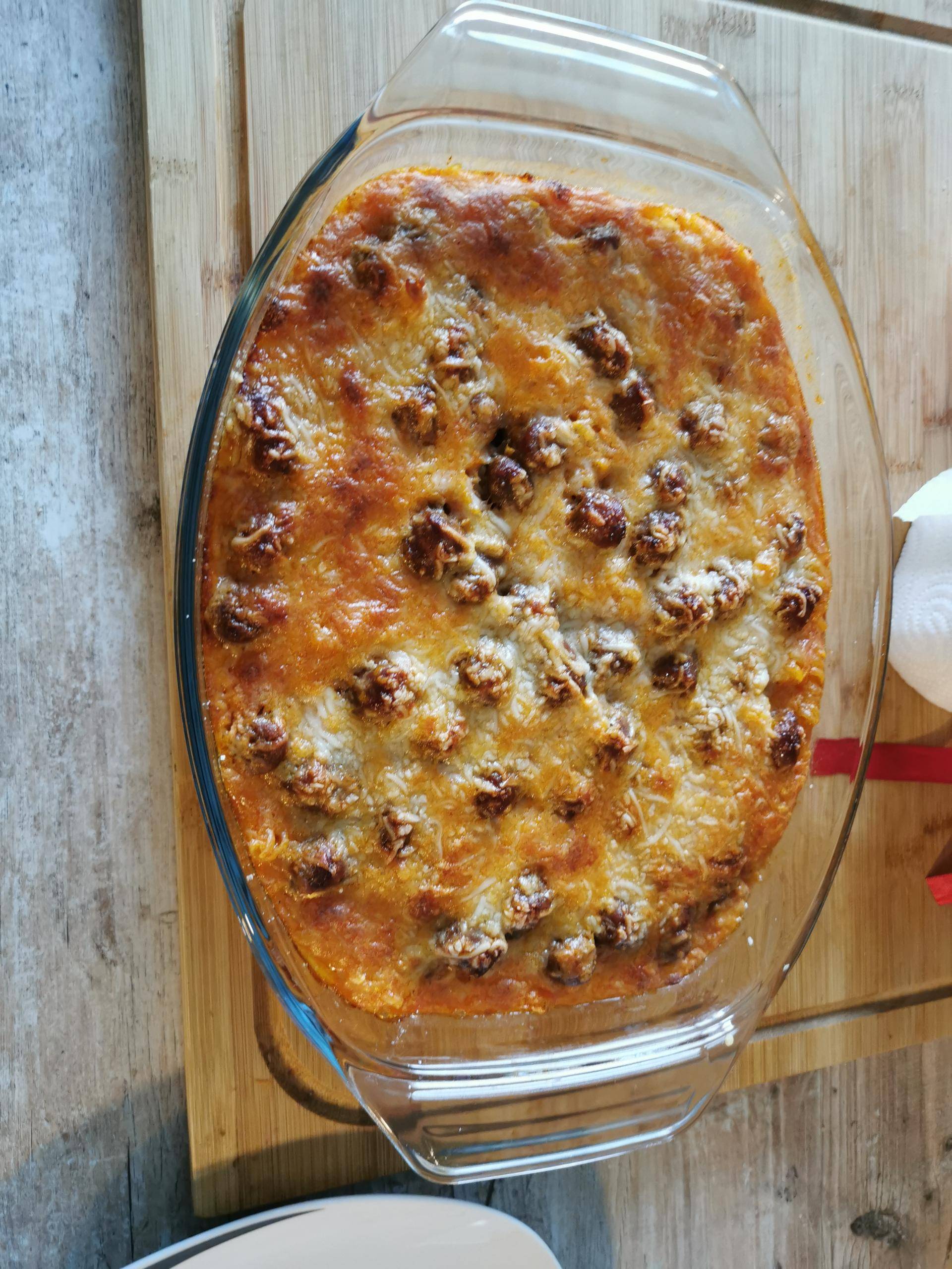 Gratin de torsade aux merguez - Recette Companion Connect XL | Moulinex