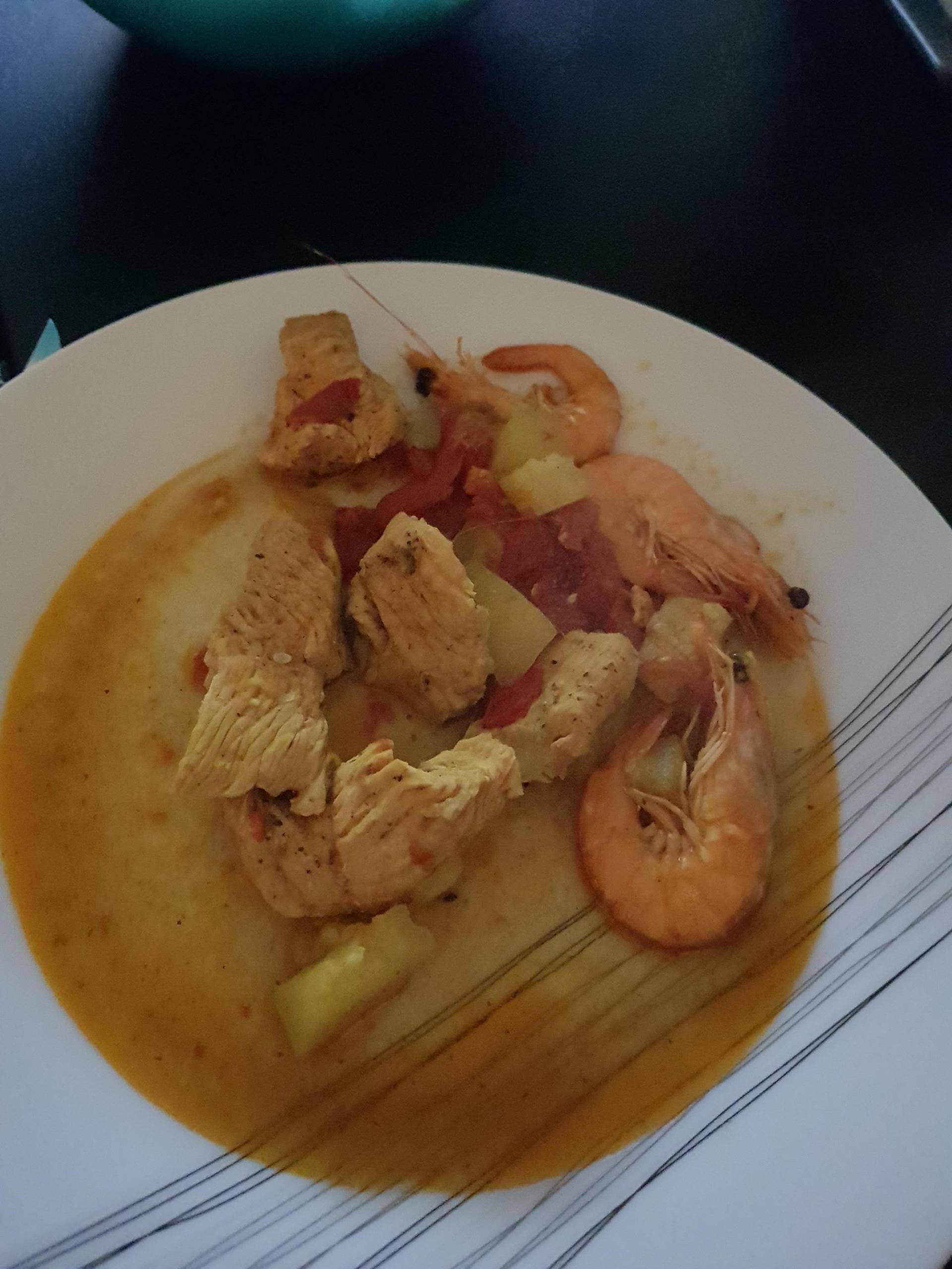 Dinde aux crevettes et ses petits légumes aux 4 épices - Recette Cookeo | Moulinex