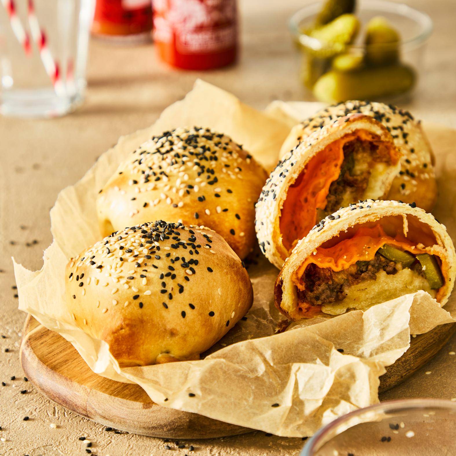Bun surprise burger - Recette Easy Fry Compact | Moulinex
