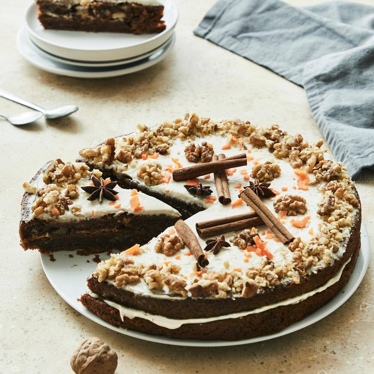 Gâteau à la carotte vegan - Recette Cook'in One | Moulinex