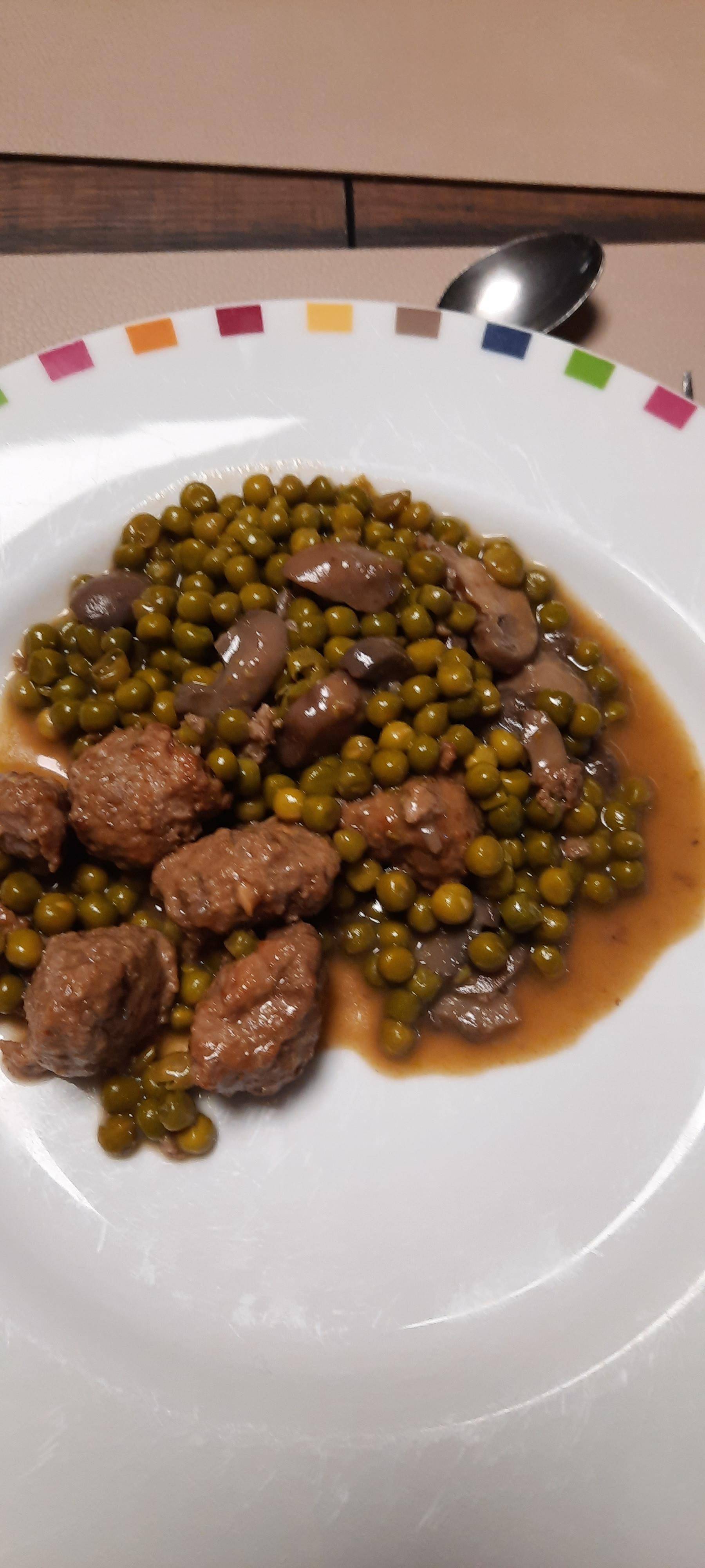 Boulettes suedoise petits pois champignons - Recette Cookeo V3 | Moulinex
