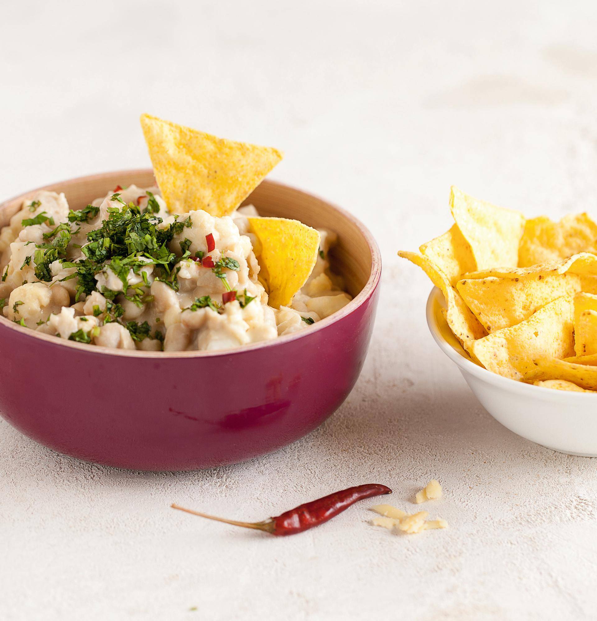 Chile blanco et chips de maïs - Recette Actifry Express 1kg | Moulinex