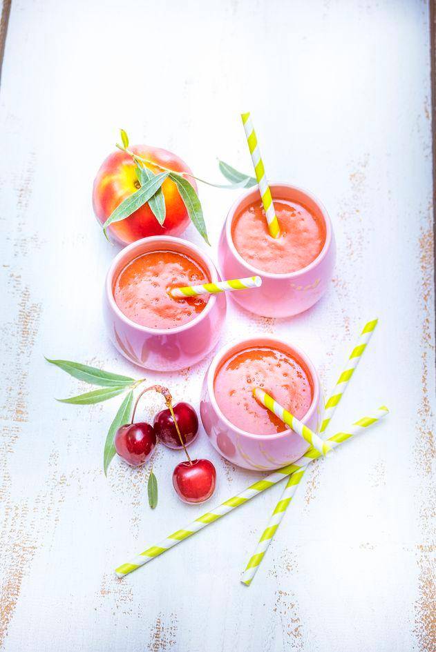 Smoothie cerises et nectarines jaunes - Recette Perfectmix + | Moulinex