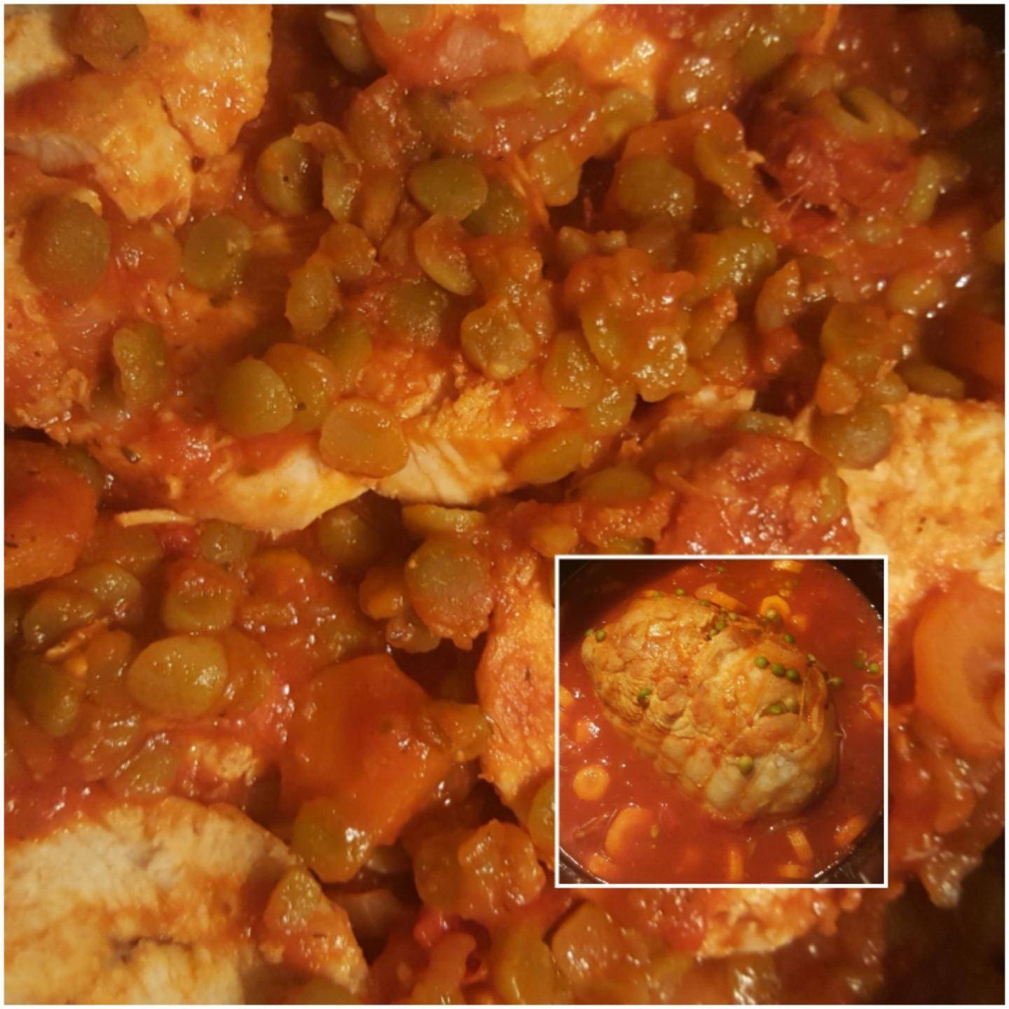 Rôti de dinde aux pois cassés tomates chorizo - Recette Cookeo | Moulinex