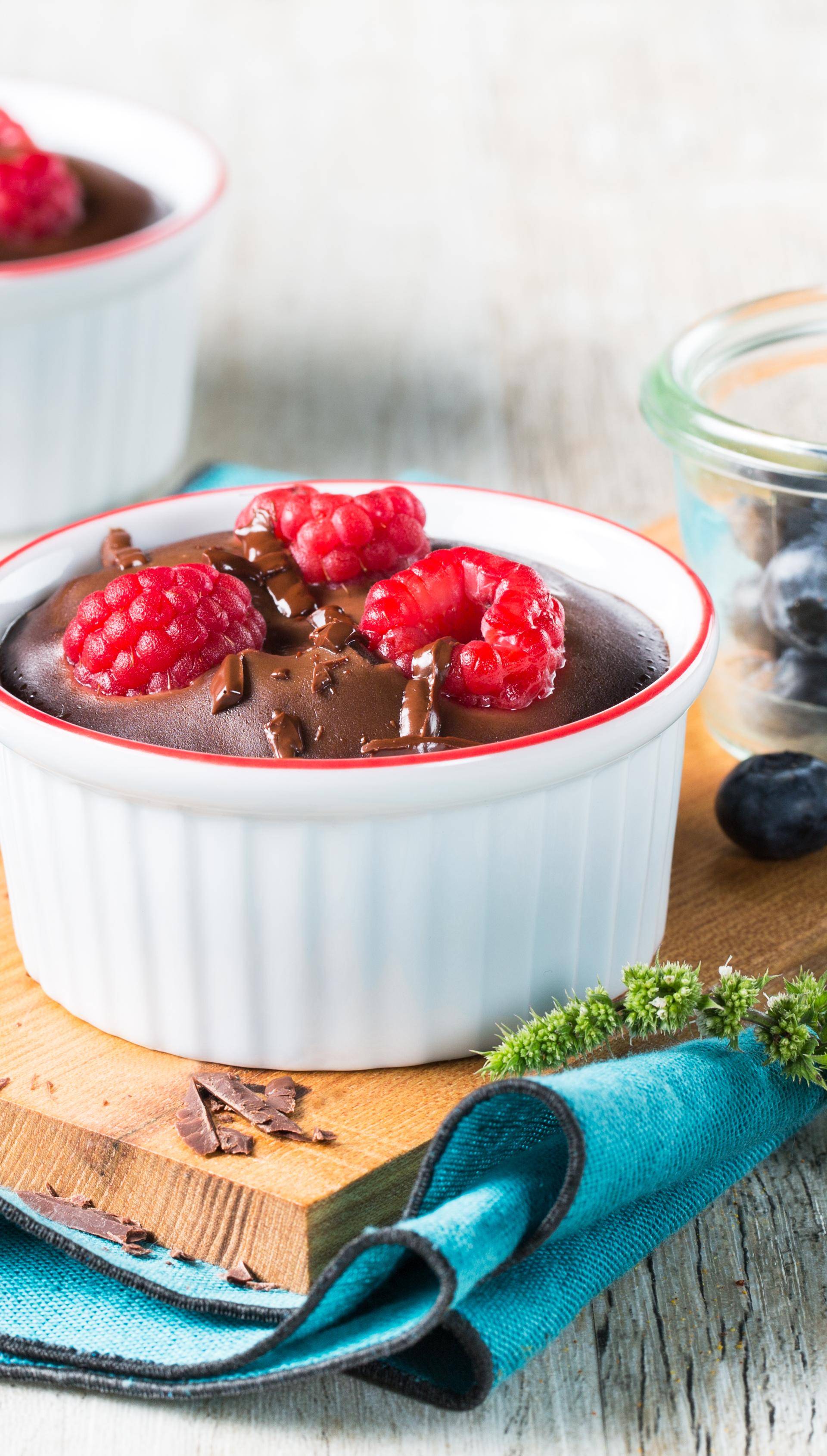Pure chocolade en frambozen fondants - Recette Easy fry Silence XL / Essential XL | Moulinex