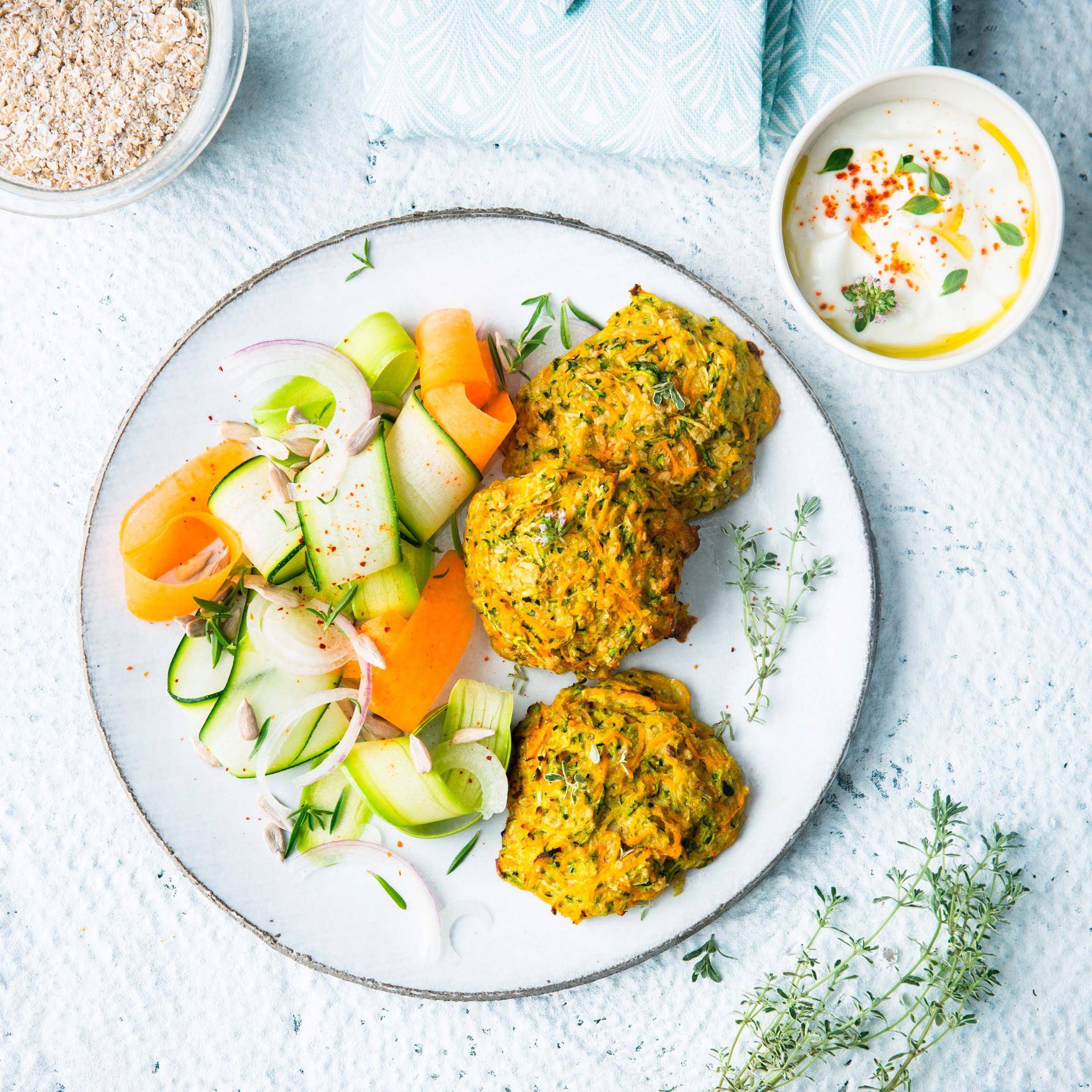 Galettes de légumes au son d’avoine - Recette Companion | Moulinex