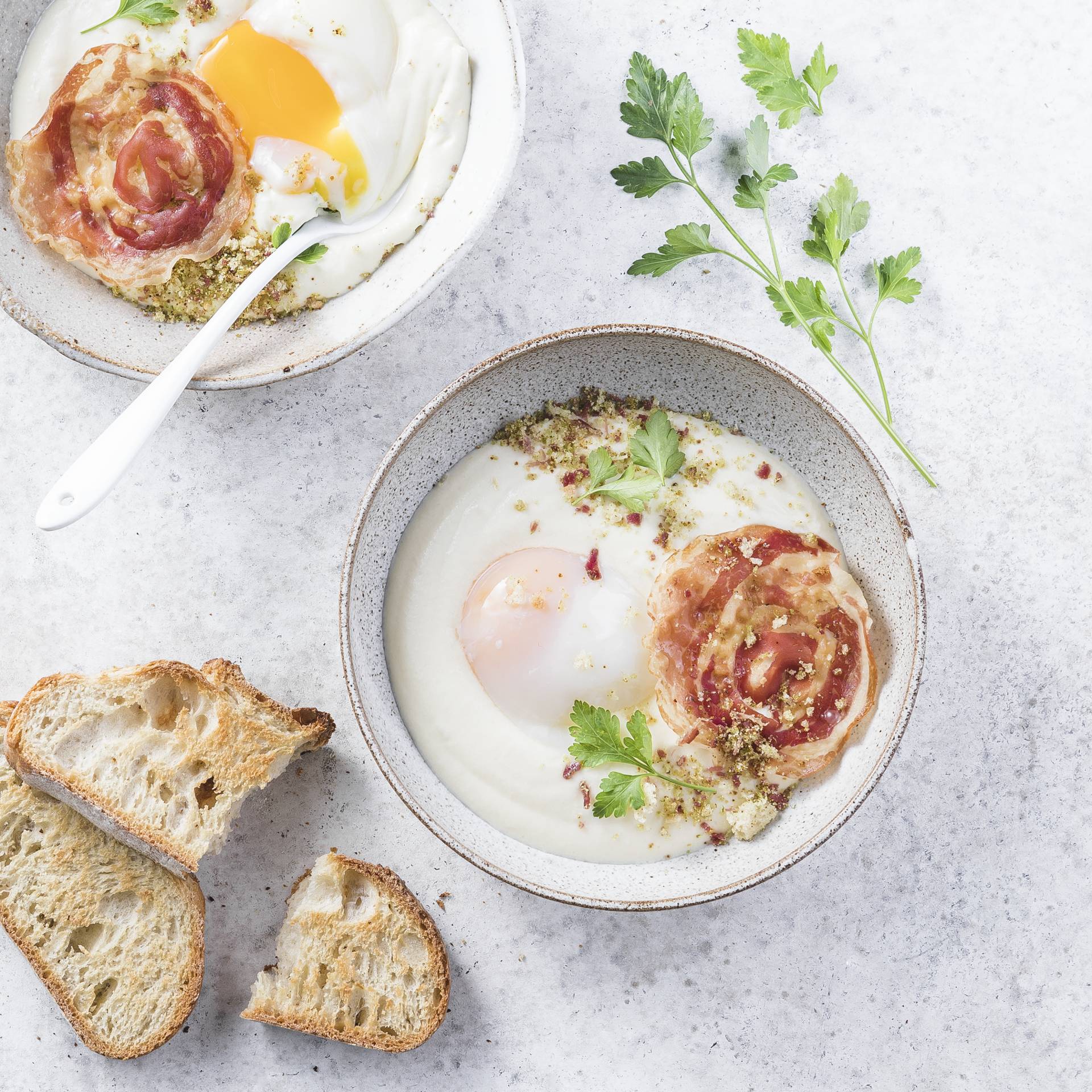 Œufs parfaits et sa sauce parmesan - Recette Companion | Moulinex