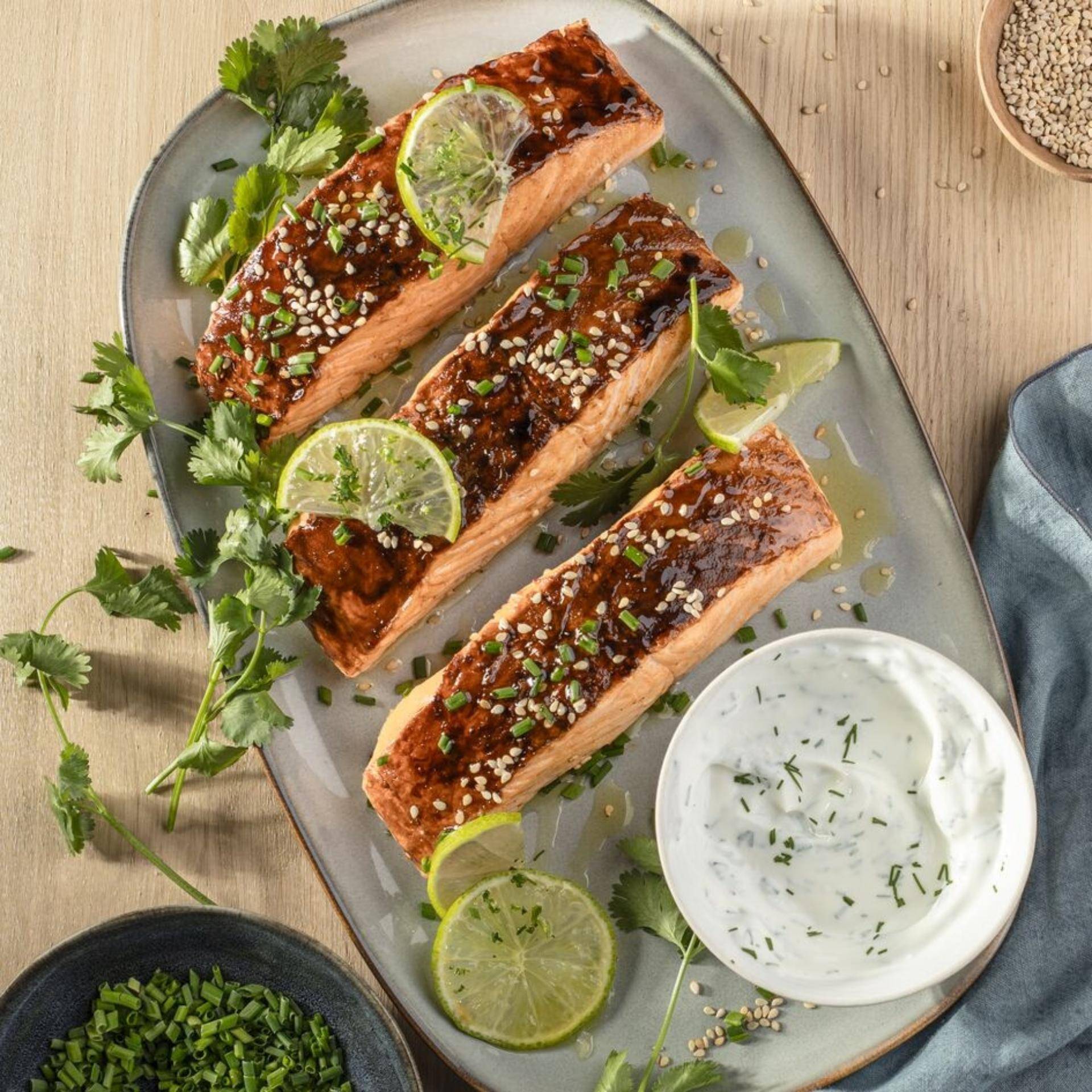 Saumon laqué teriyaki - Recette Companion Connect | Moulinex