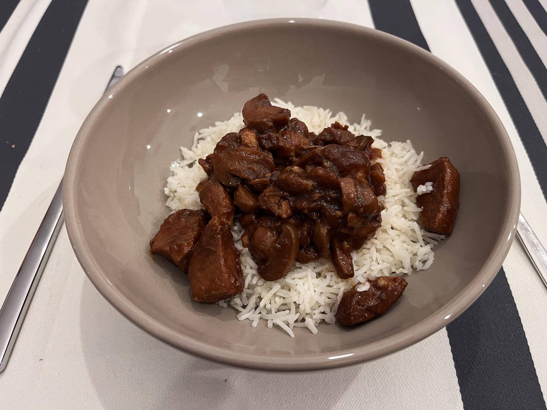 Porc champignons au soja - Recette Cookeo | Moulinex