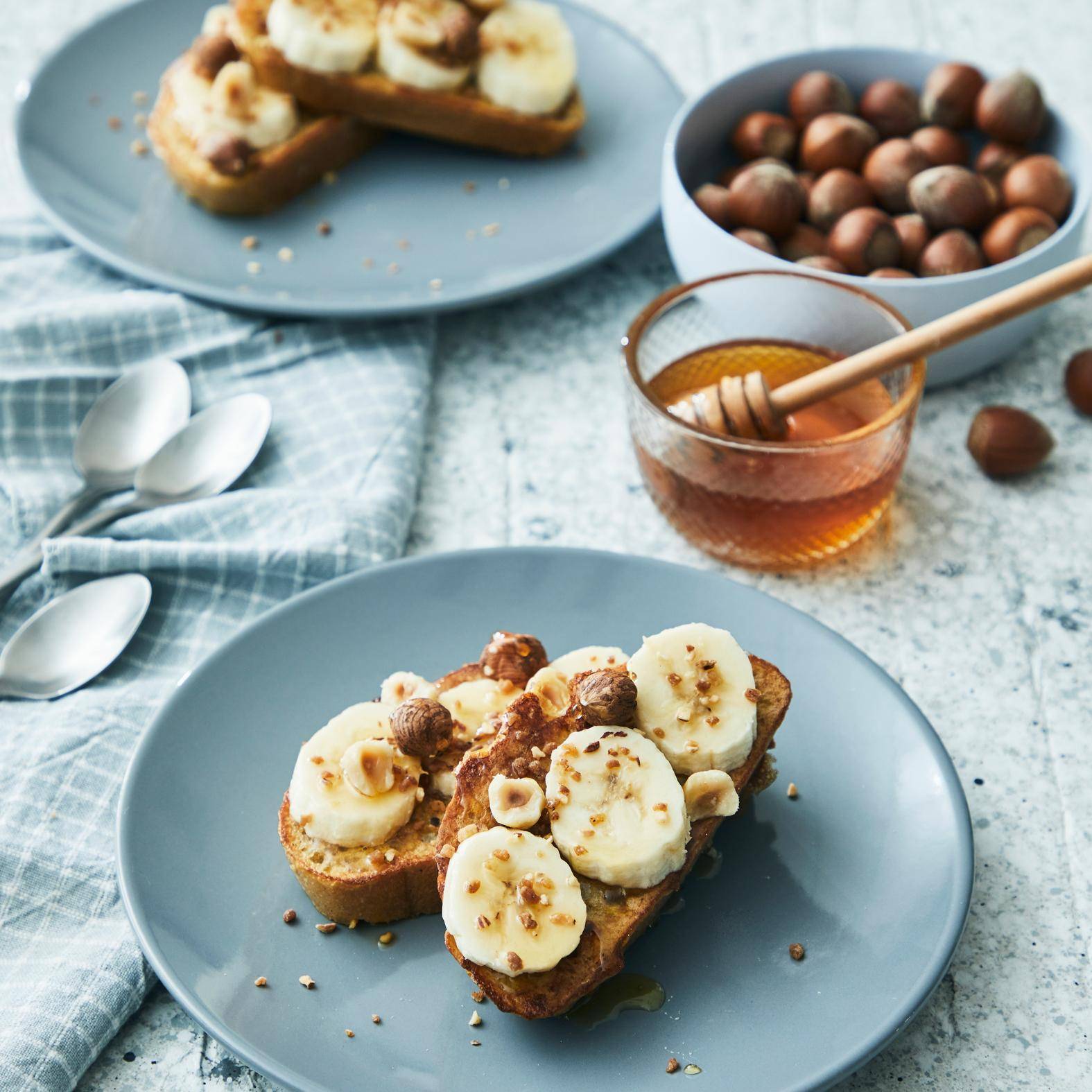 Pain perdu banane noisettes - Recette Cook'in One | Moulinex