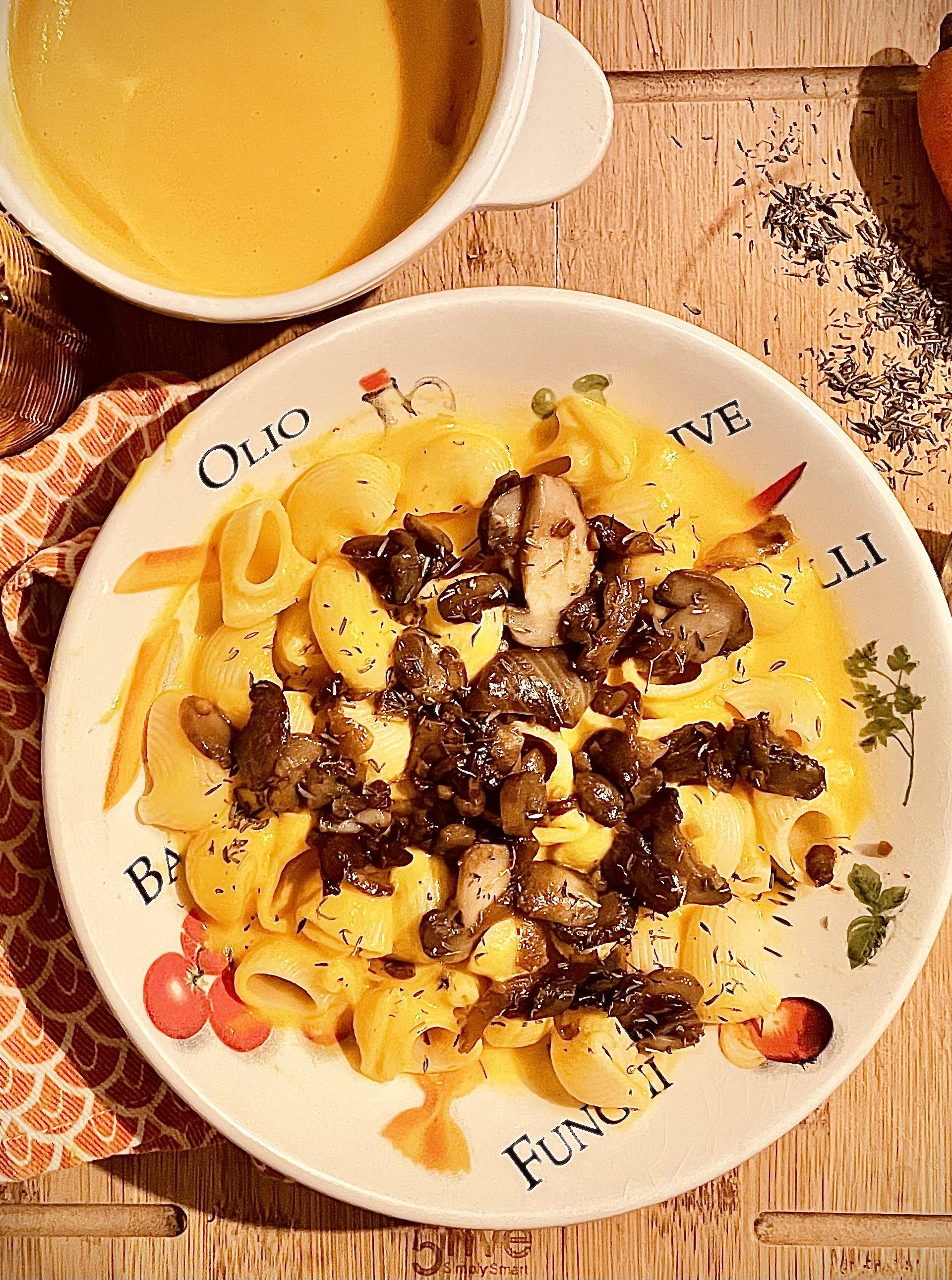 Pâtes à la sauce de pieds de champignons et cajou - Recette Perfectmix + | Moulinex