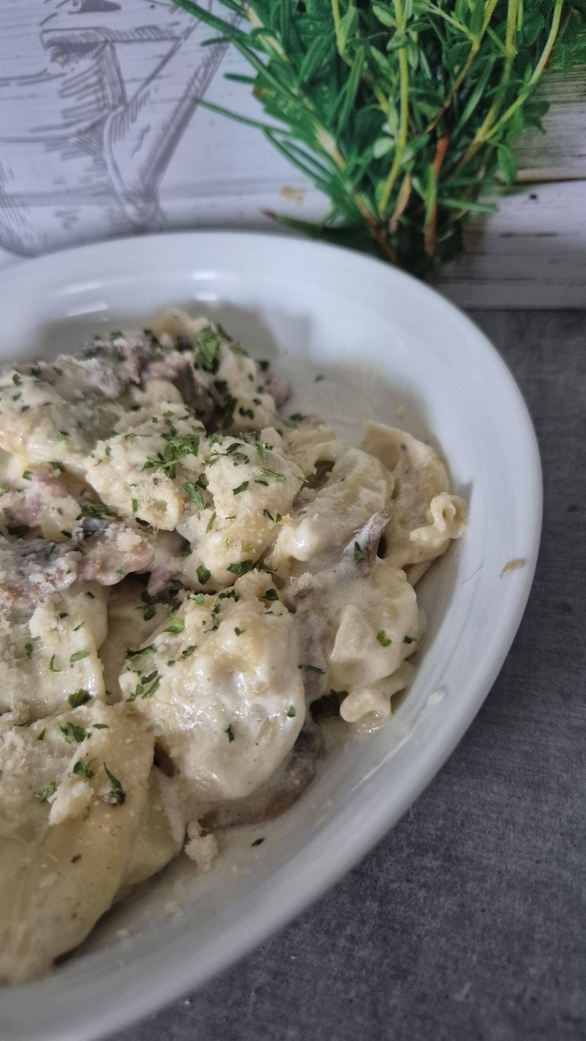 Tortellinis crémeux aux lardons et champignons - Recette Cookeo Infinity Autostir | Moulinex