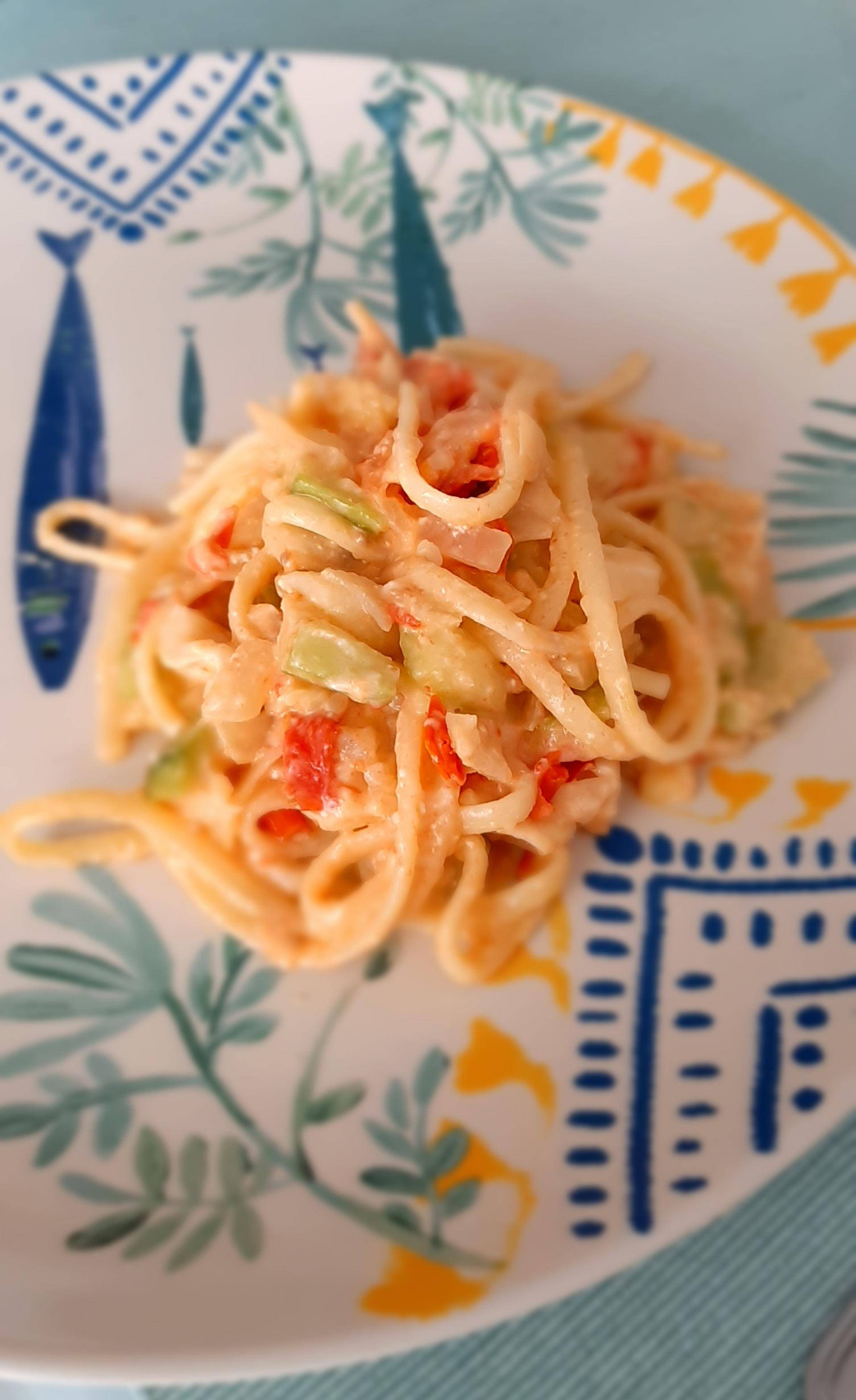 Pâtes aux courgettes, tomates cerises et au fromage de chèvre - Recette Companion XL | Moulinex