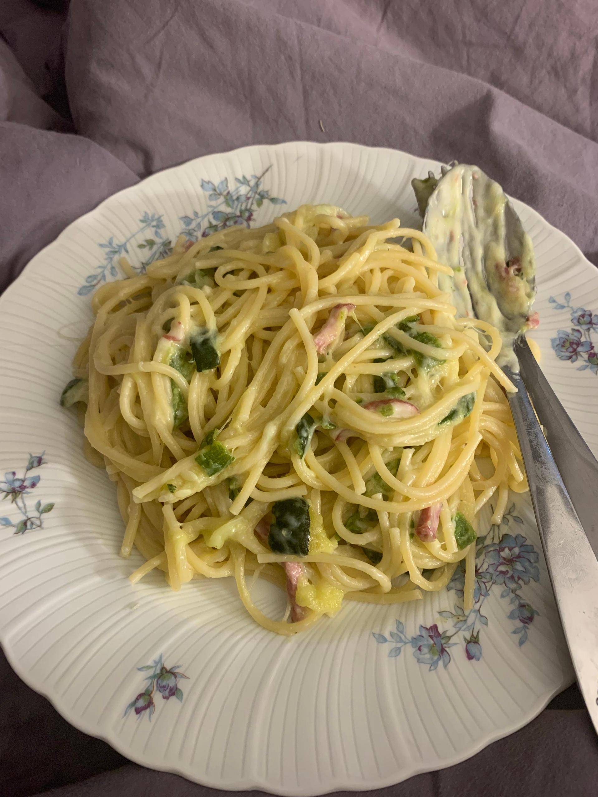 One pot pasta zucchini mozza bacon - Recette Cookeo | Moulinex