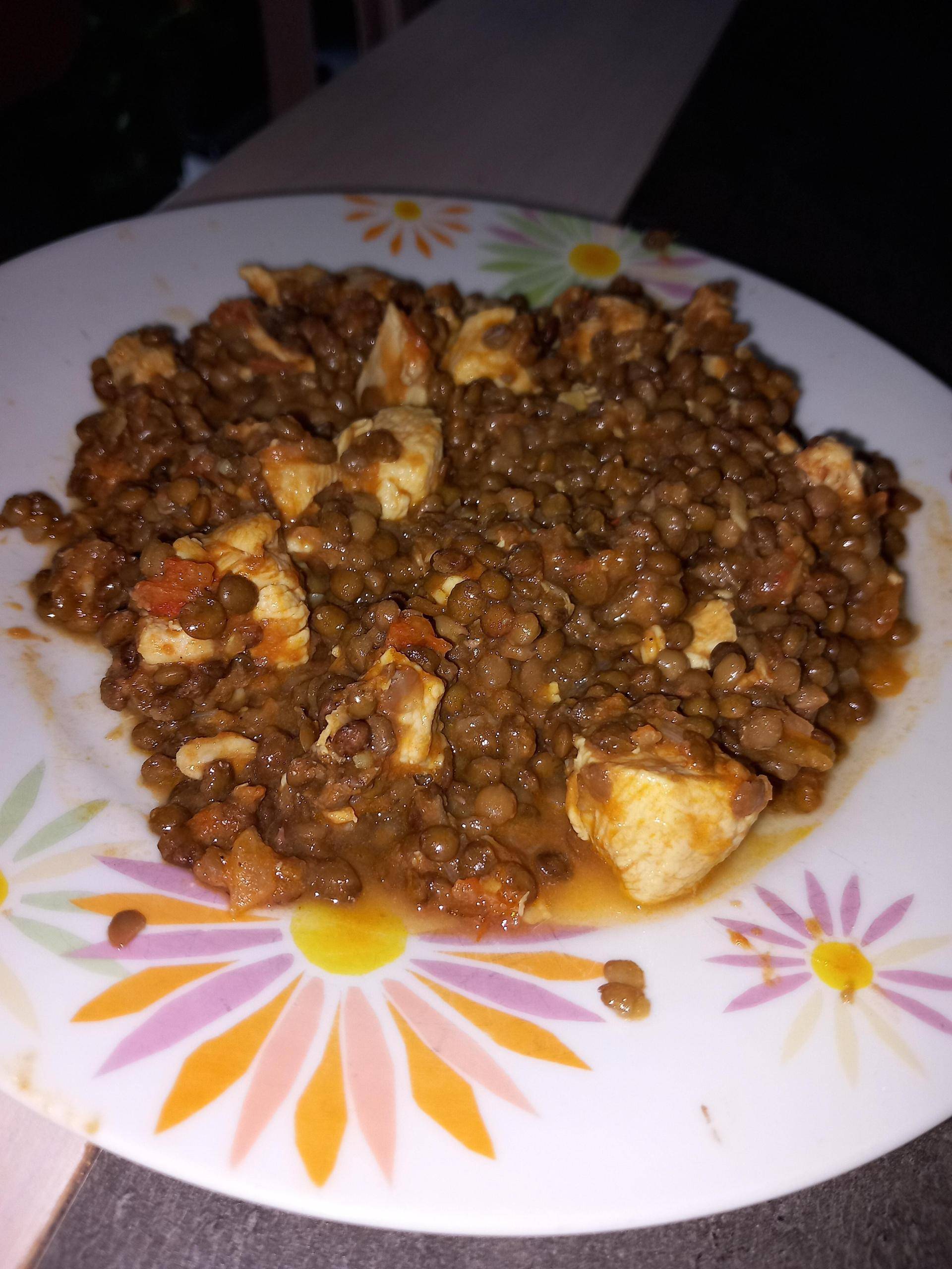 Lentilles poulet curry - Recette Cookeo V3 | Moulinex
