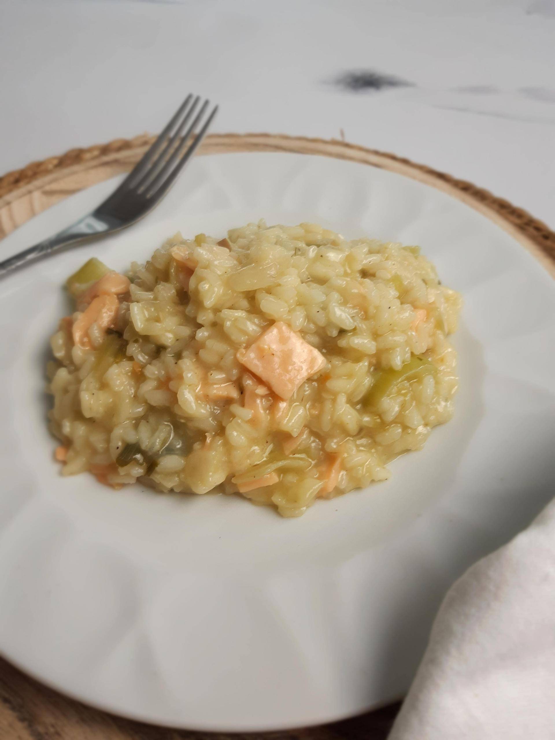 Risotto saumon fumé poireaux - Recette Companion Connect XL | Moulinex