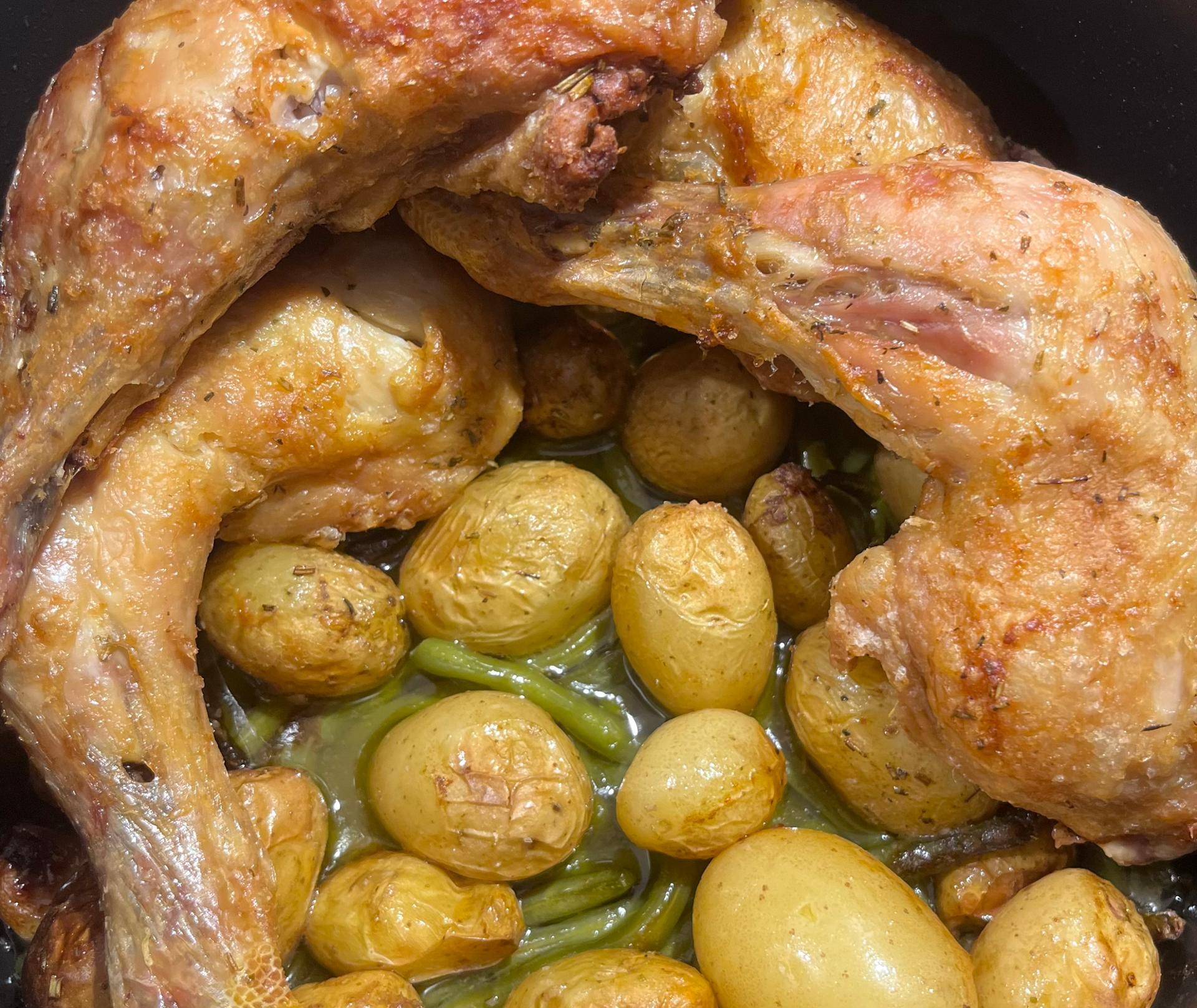 Cuisses poulet, Pommes de terre, Haricots verts - Recette Cookeo V3 | Moulinex