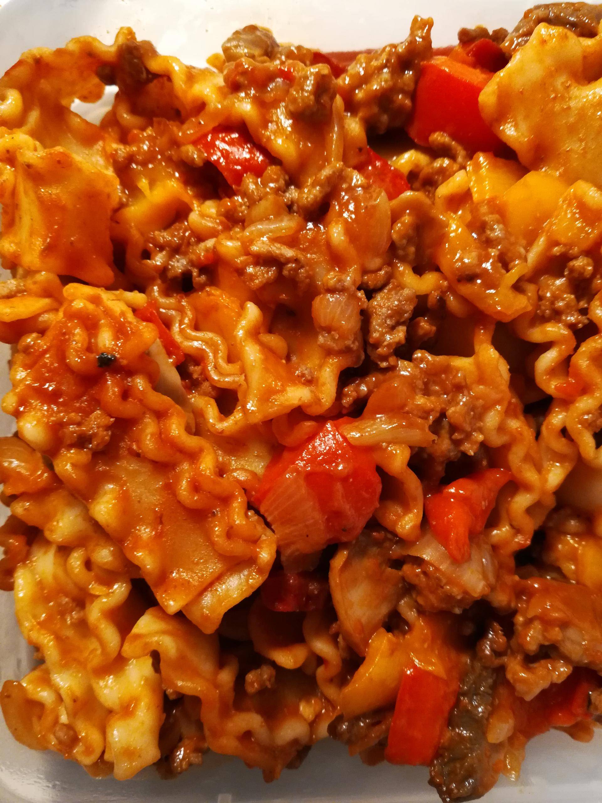 Pâtes poivrons viande hachée - Recette Cookeo | Moulinex