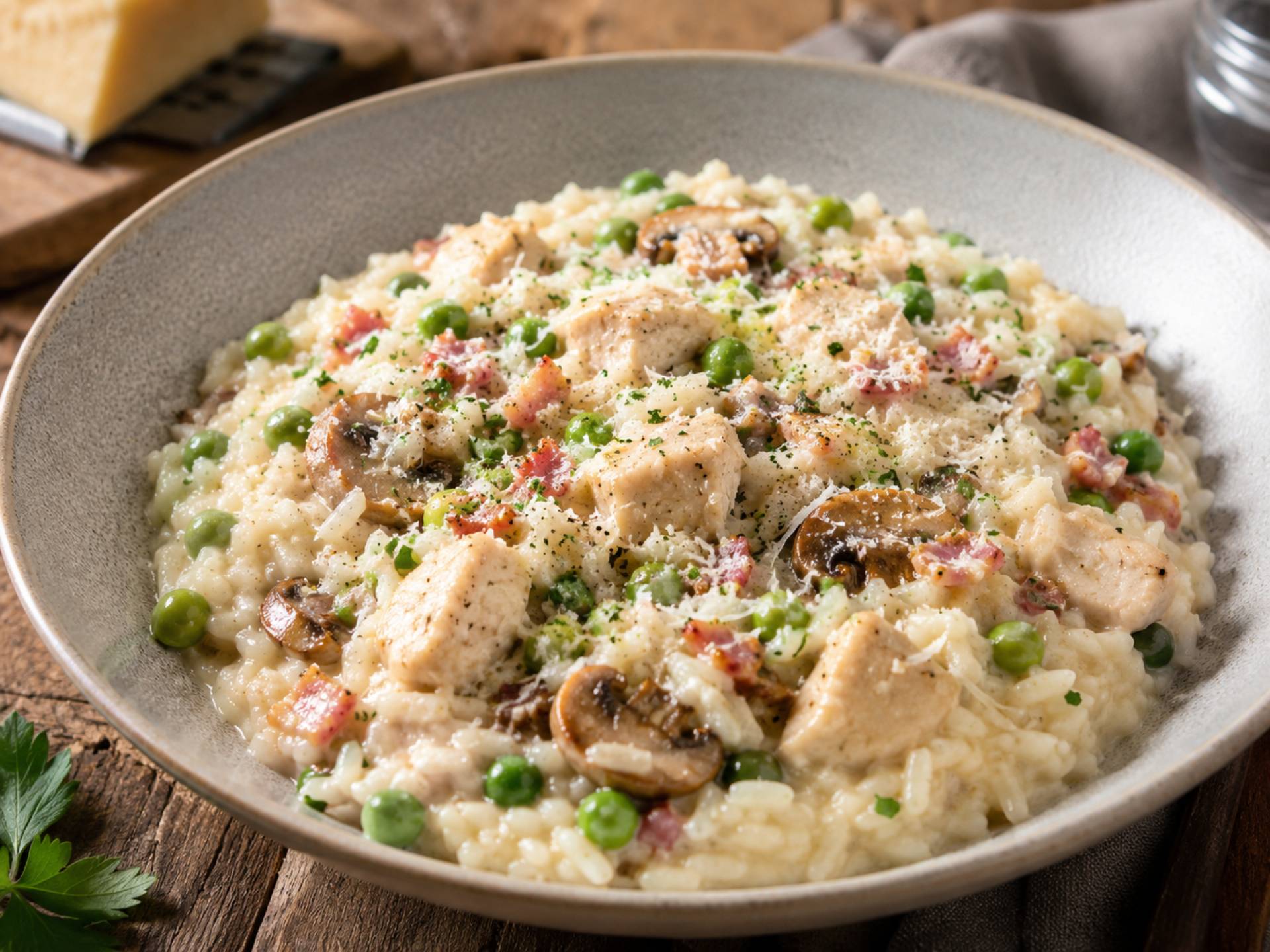 Risotto poulet lardon - Recette Cookeo 10in1 | Moulinex